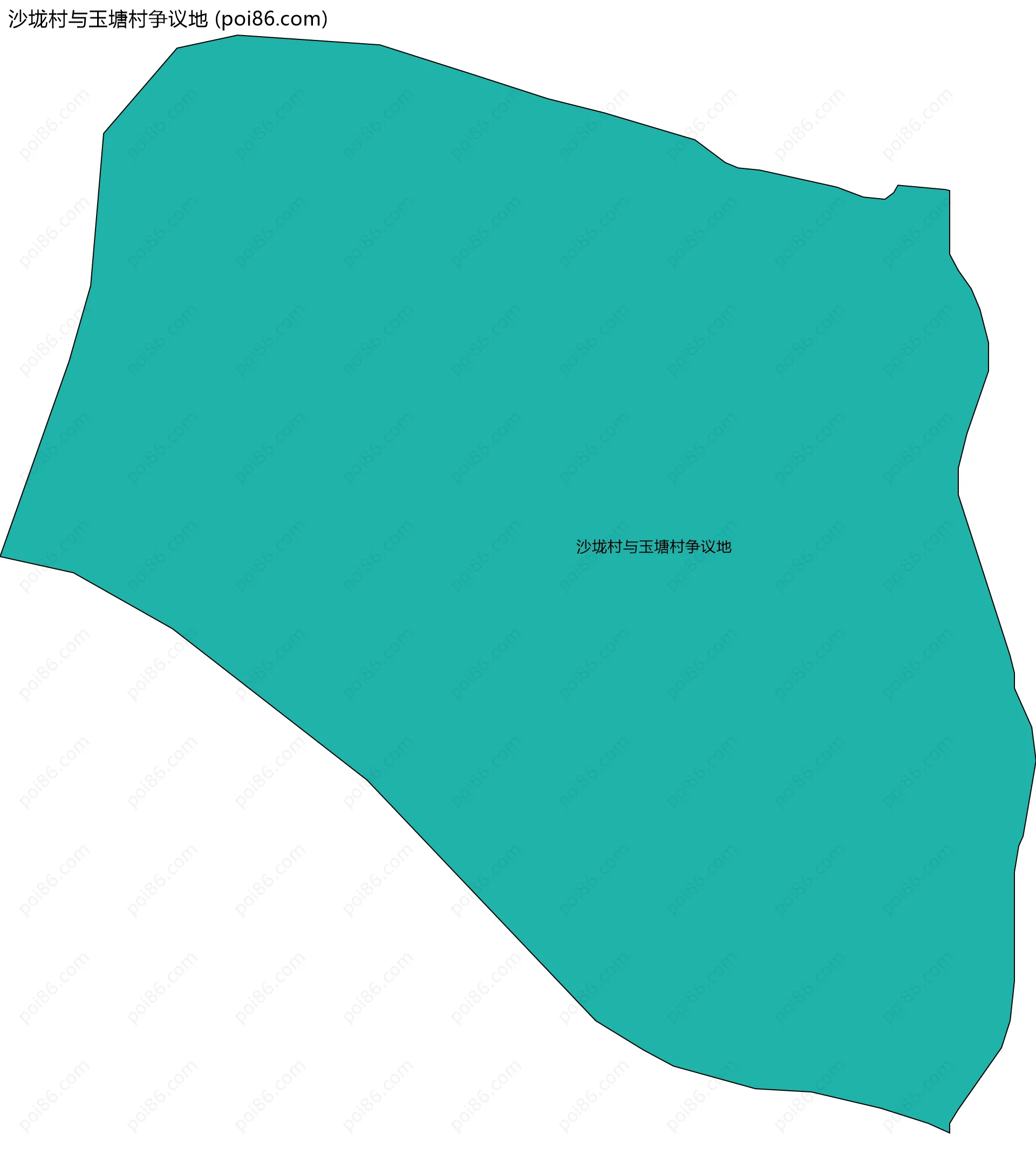 沙垅村与玉塘村争议地边界地图