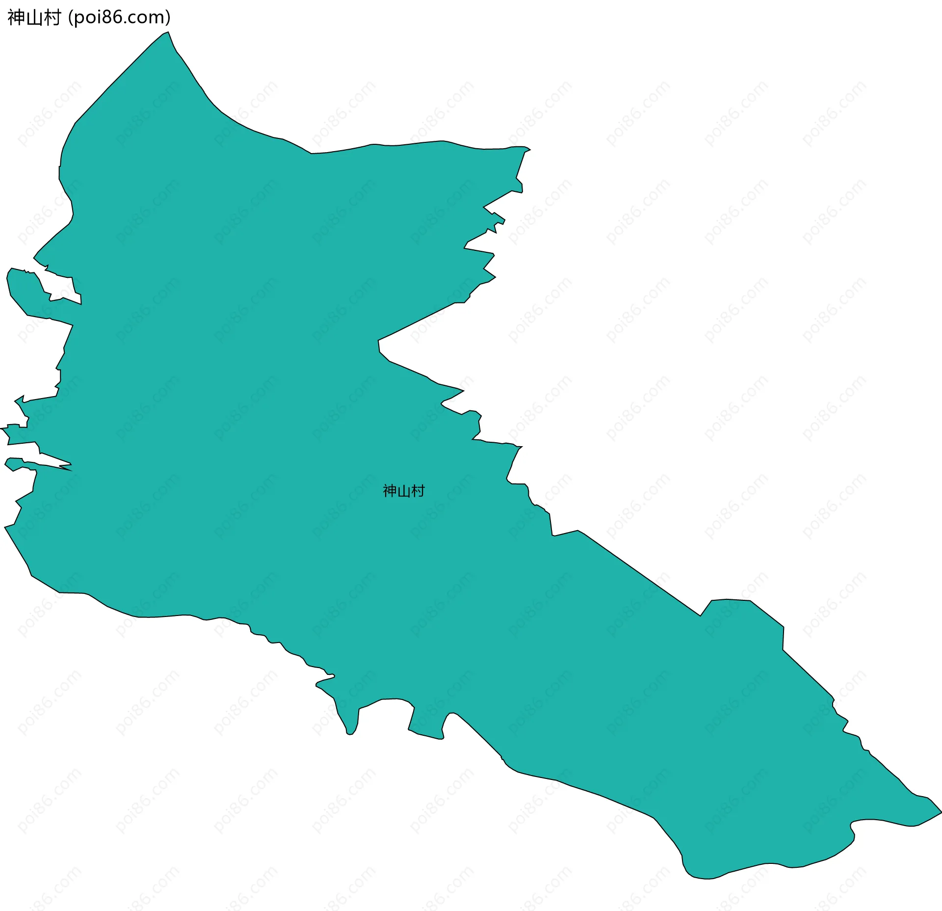 神山村边界地图