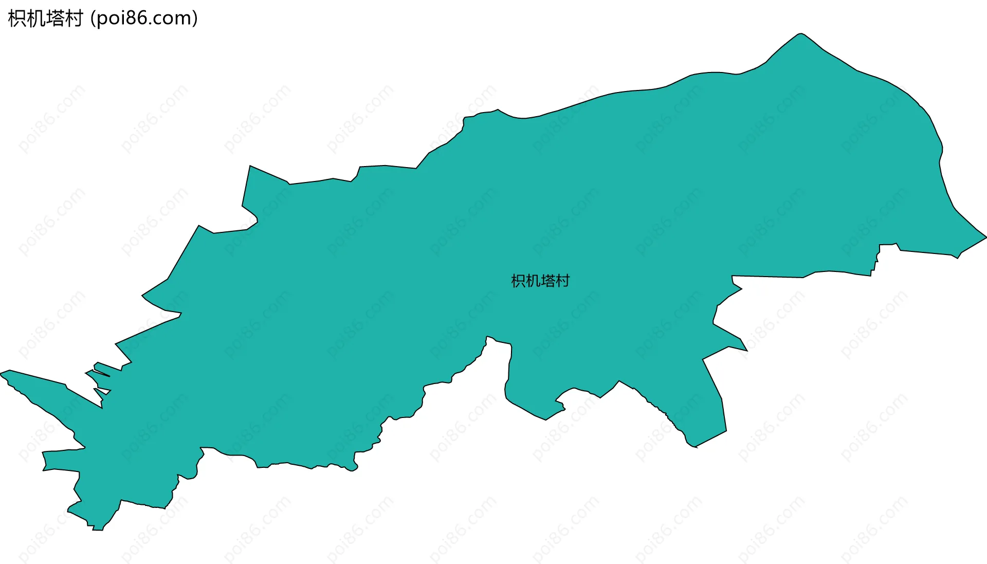 枳机塔村边界地图