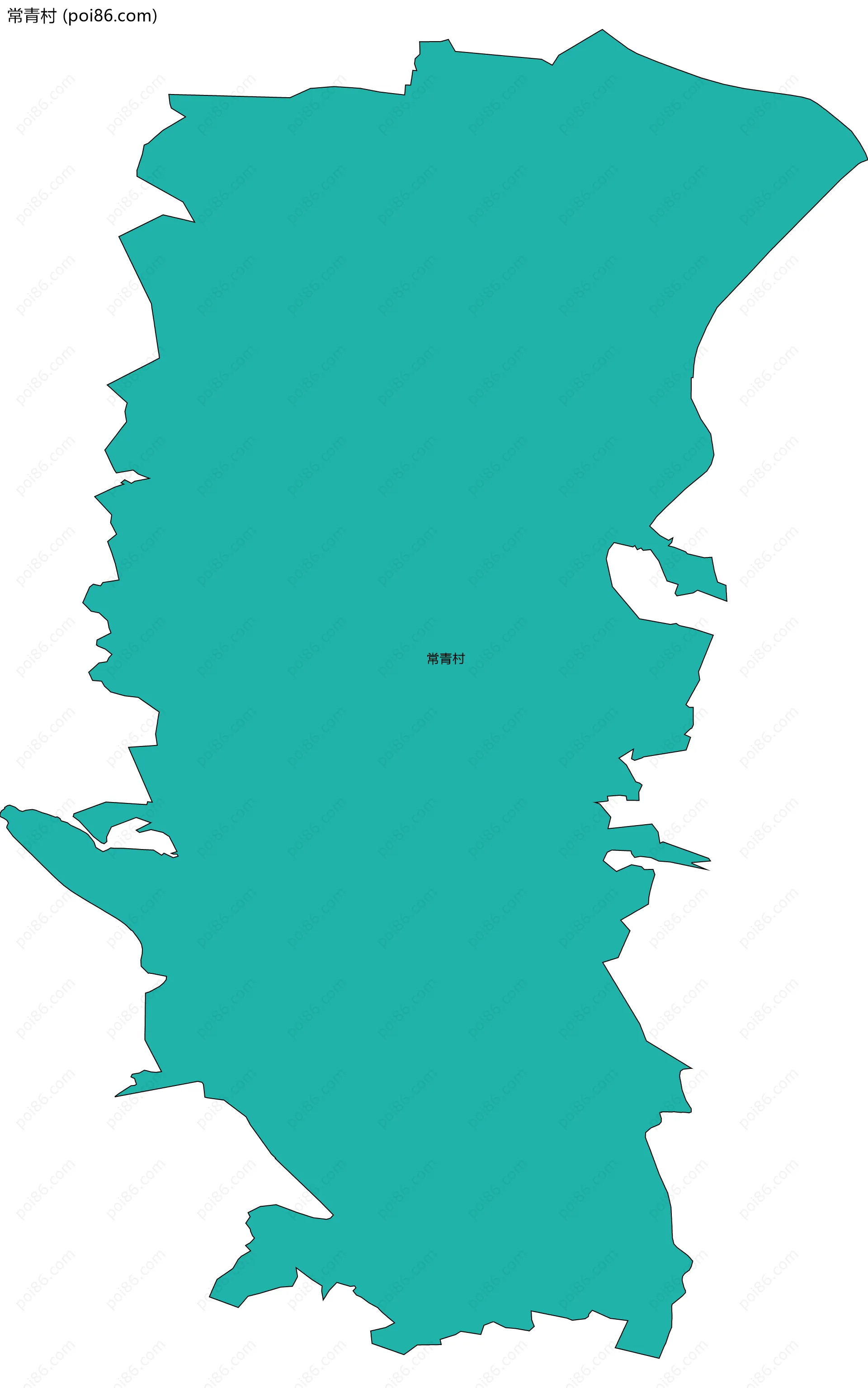 常青村边界地图