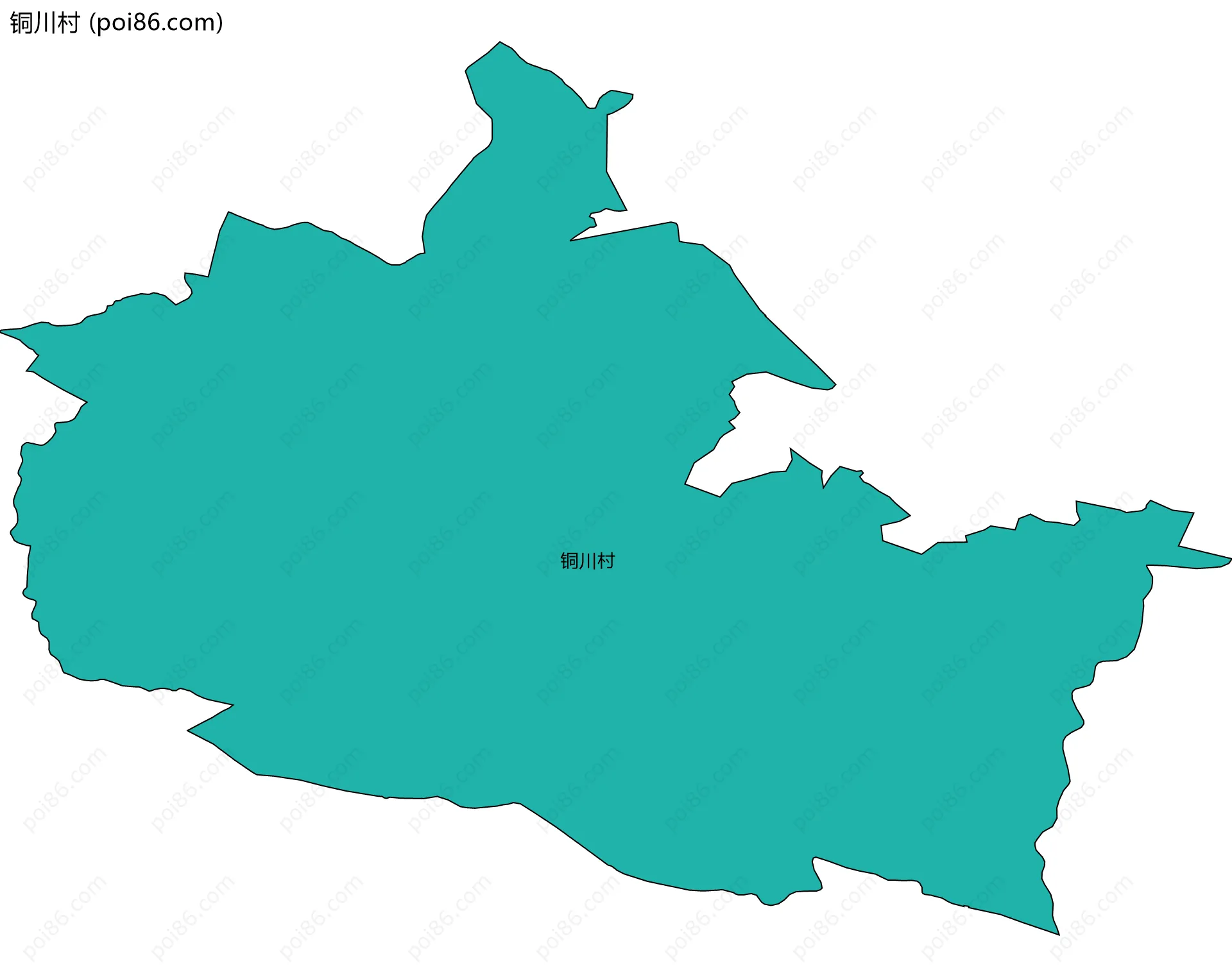 铜川村边界地图