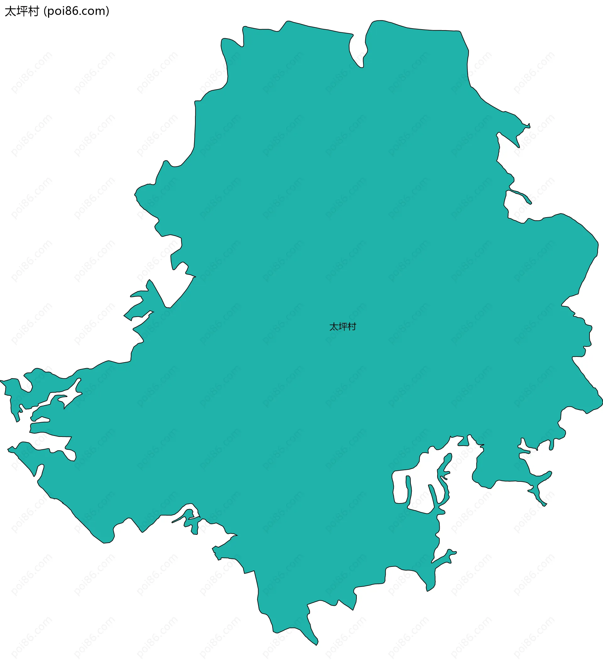 太坪村边界地图