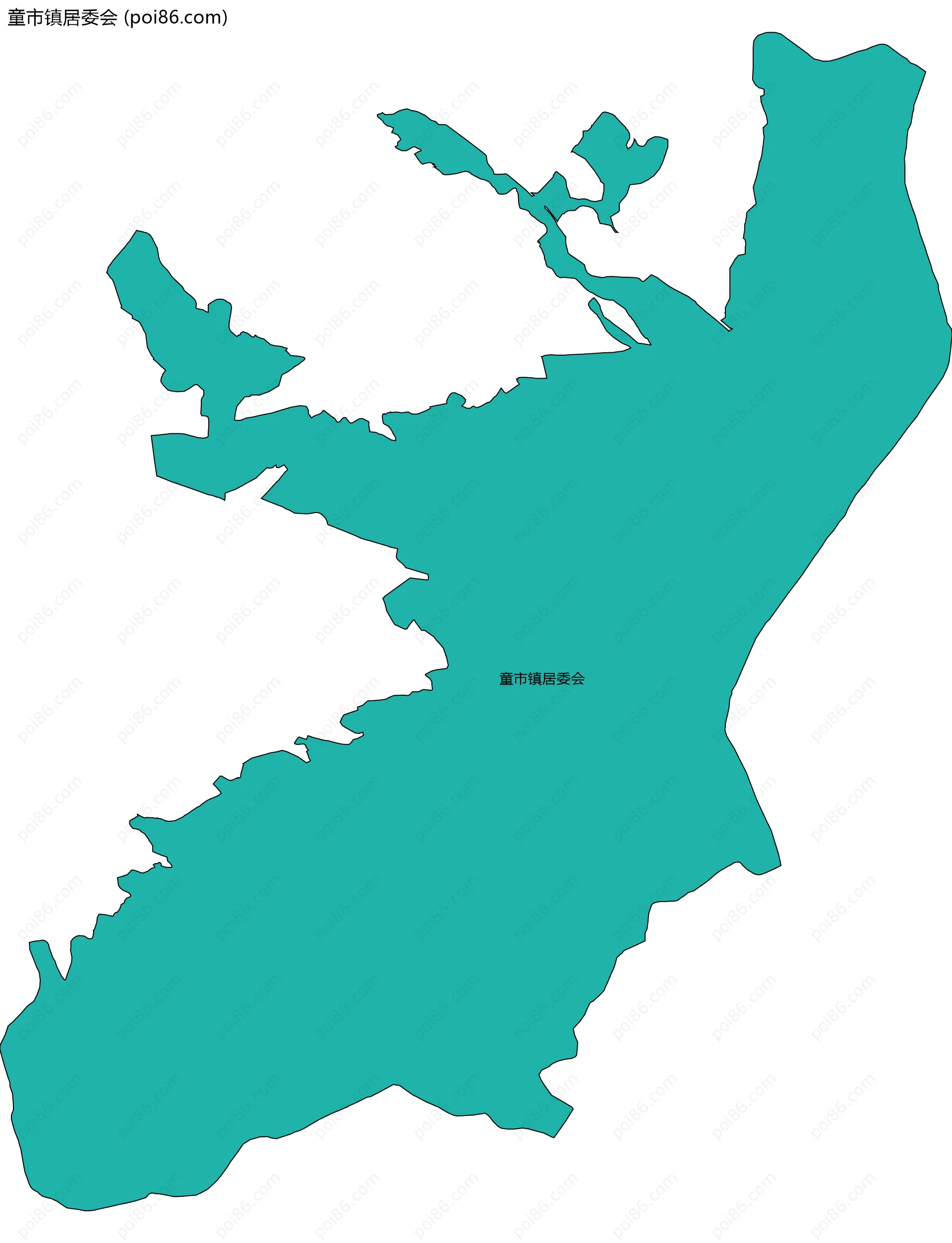 童市镇居委会边界地图