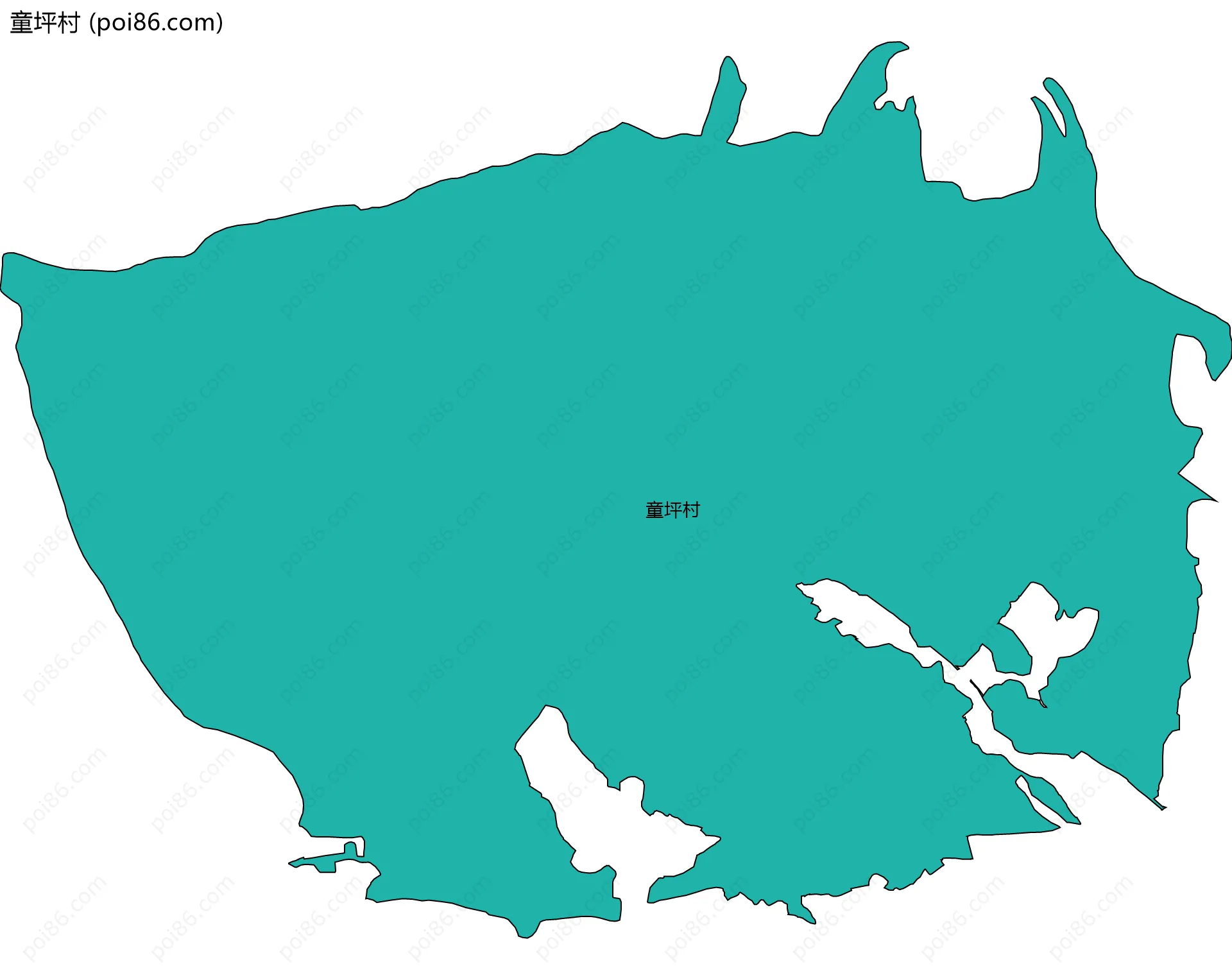 童坪村边界地图