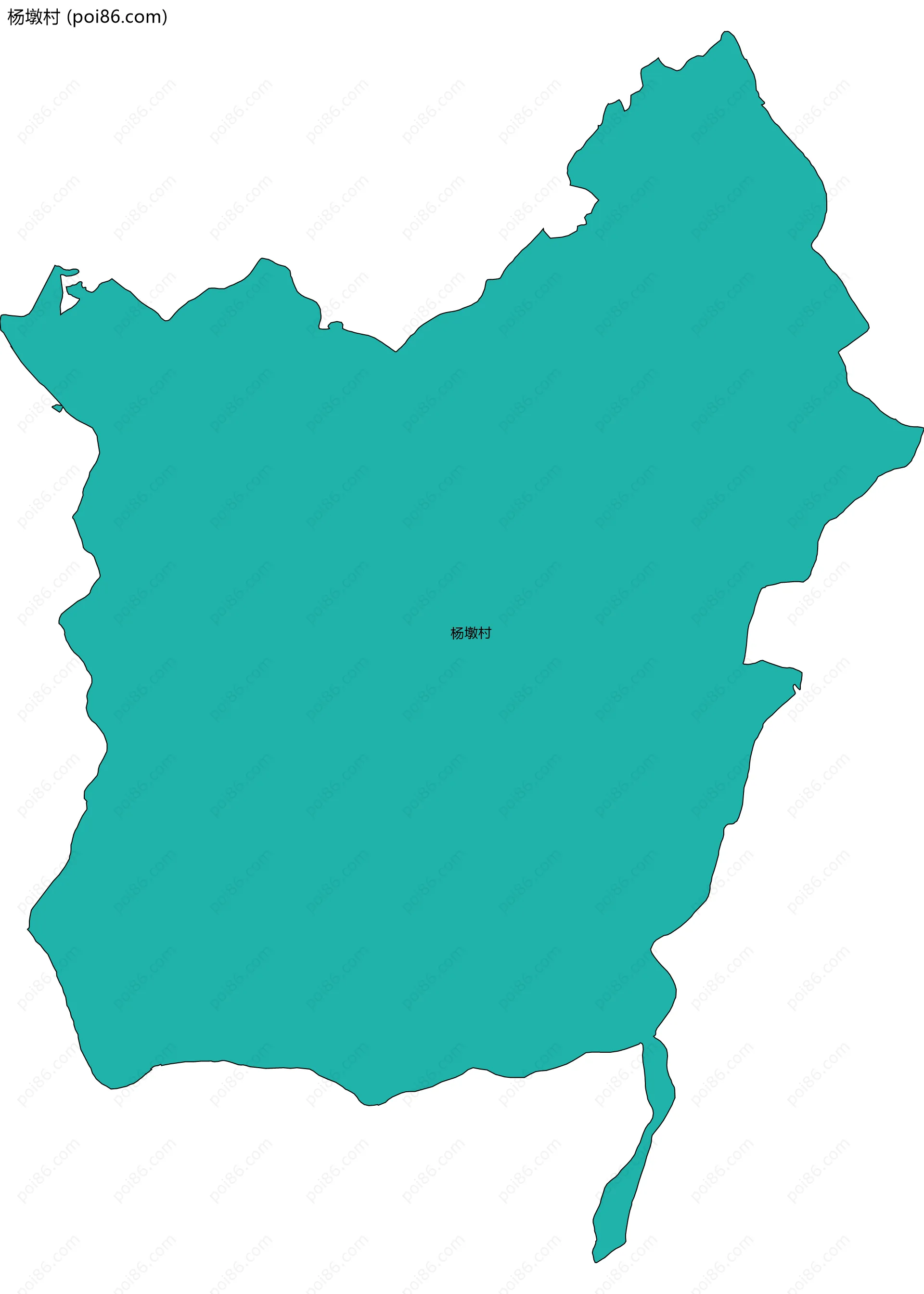 杨墩村边界地图