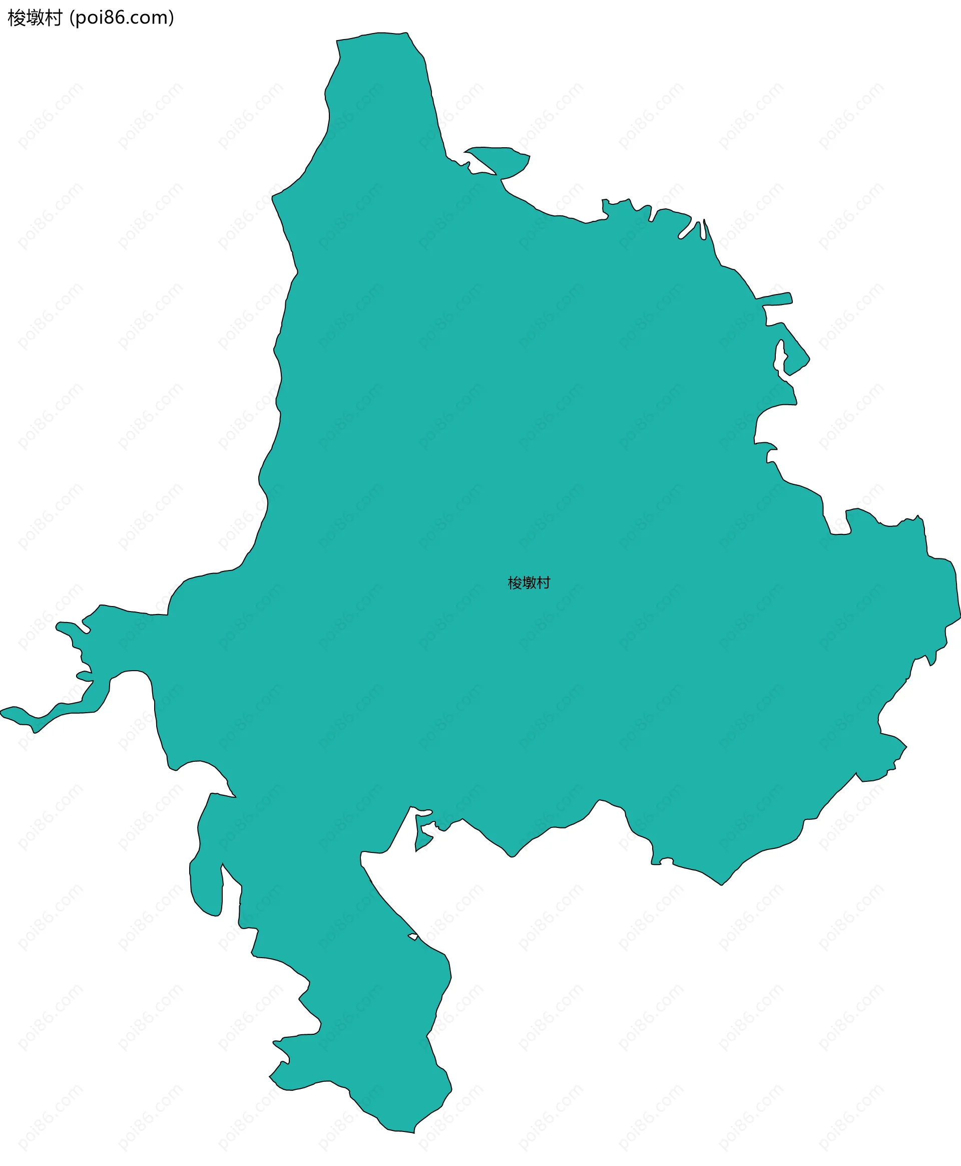 梭墩村边界地图