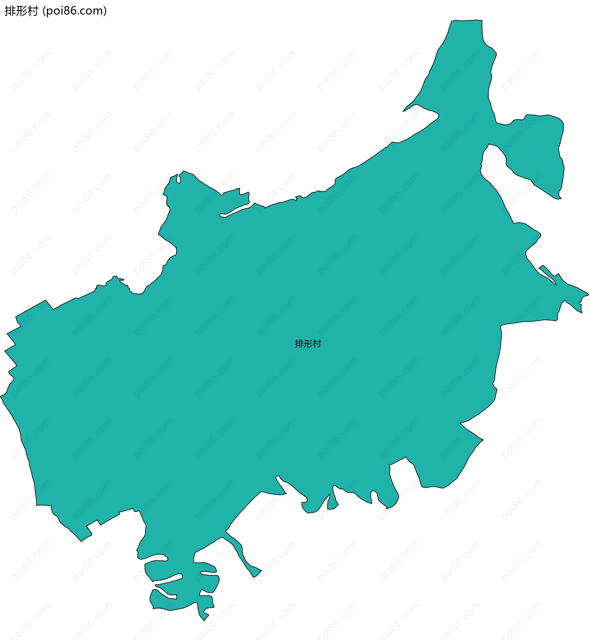 排形村边界地图