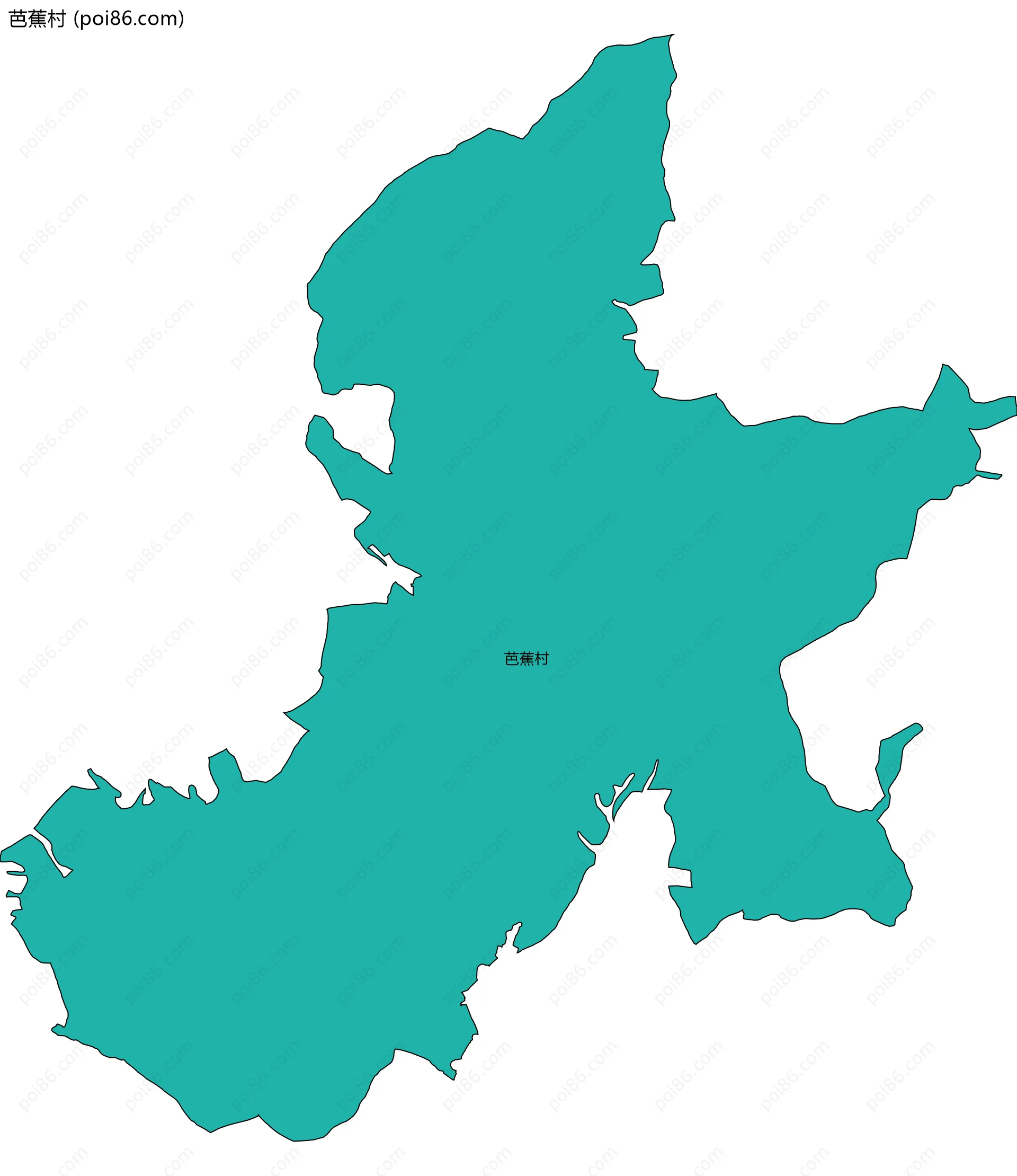 芭蕉村边界地图