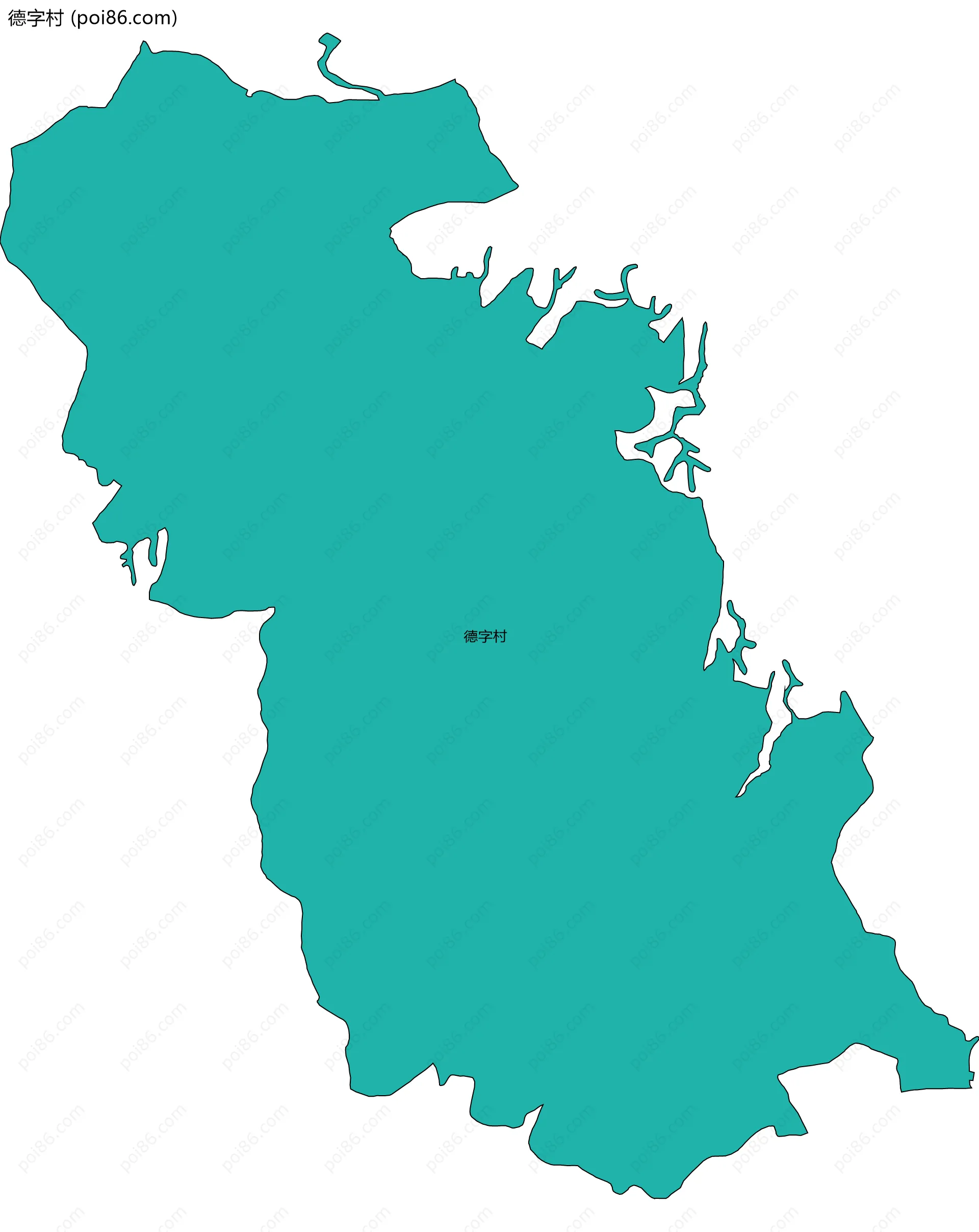 德字村边界地图