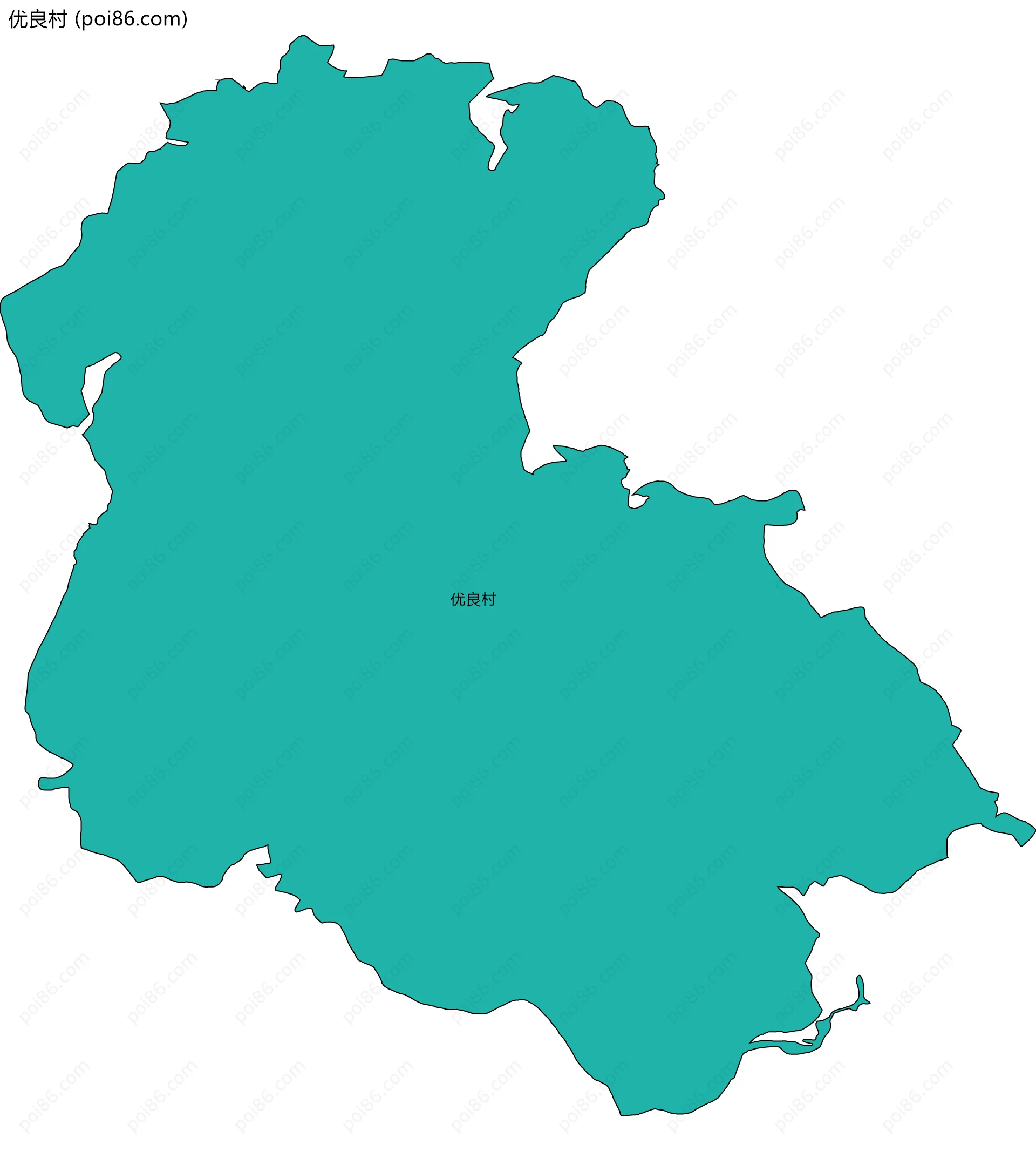 优良村边界地图