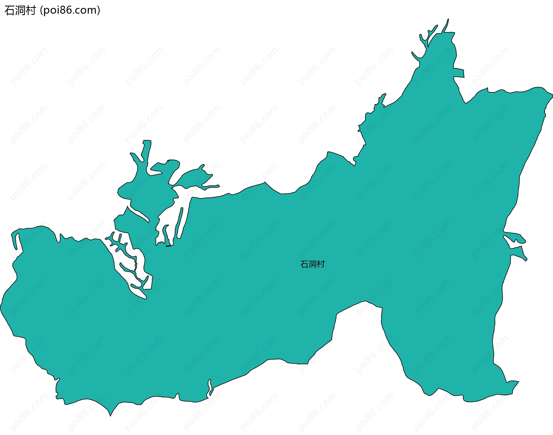 石洞村边界地图