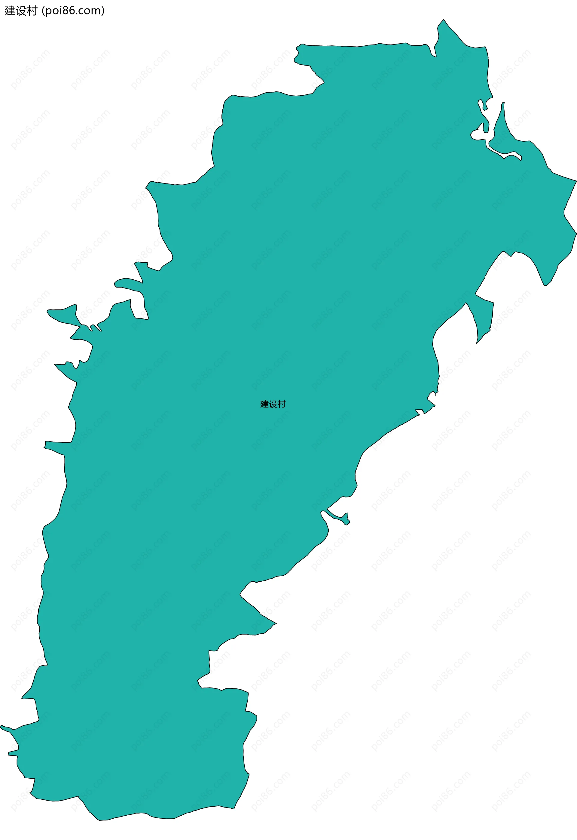 建设村边界地图