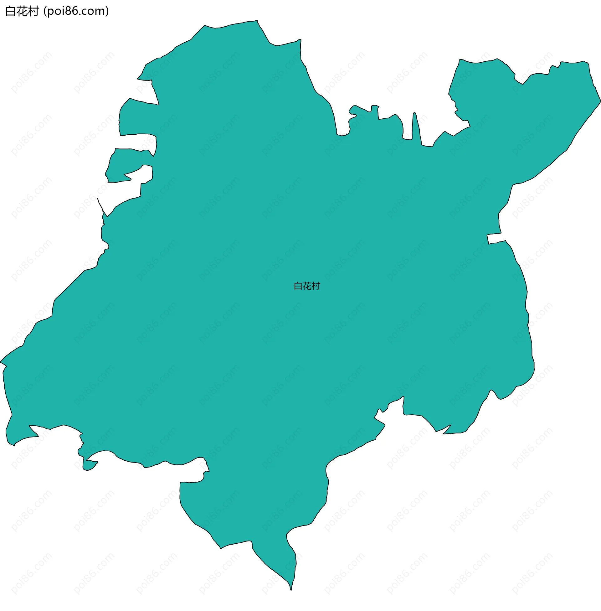 白花村边界地图
