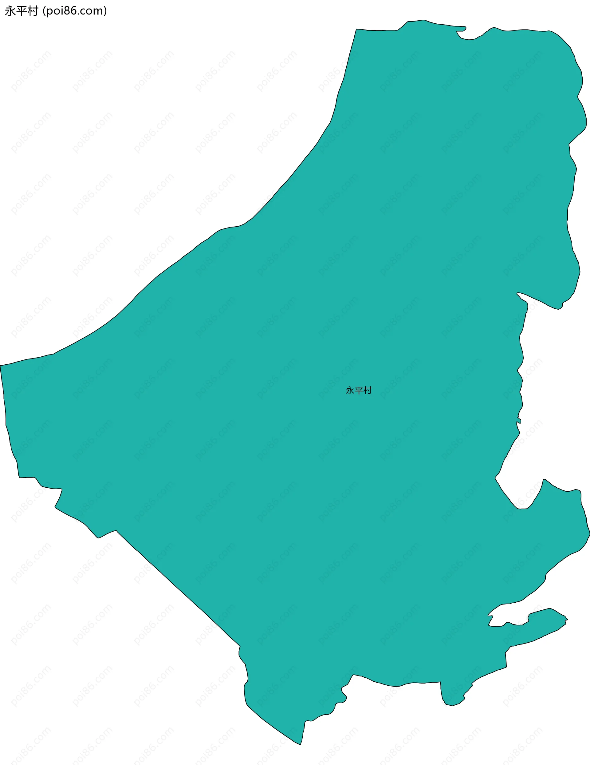 永平村边界地图