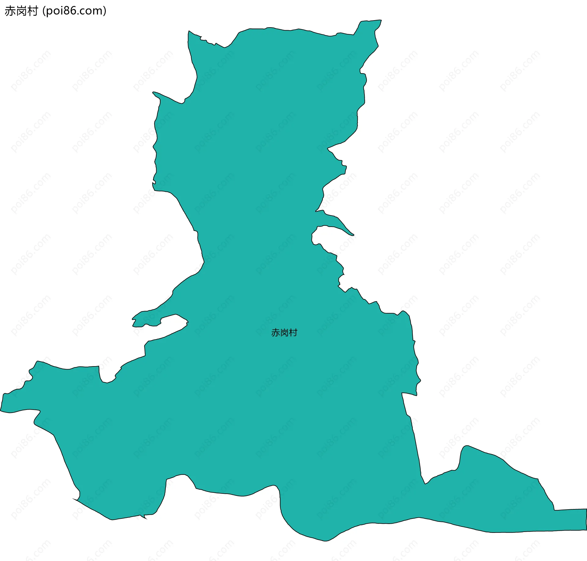 赤岗村边界地图