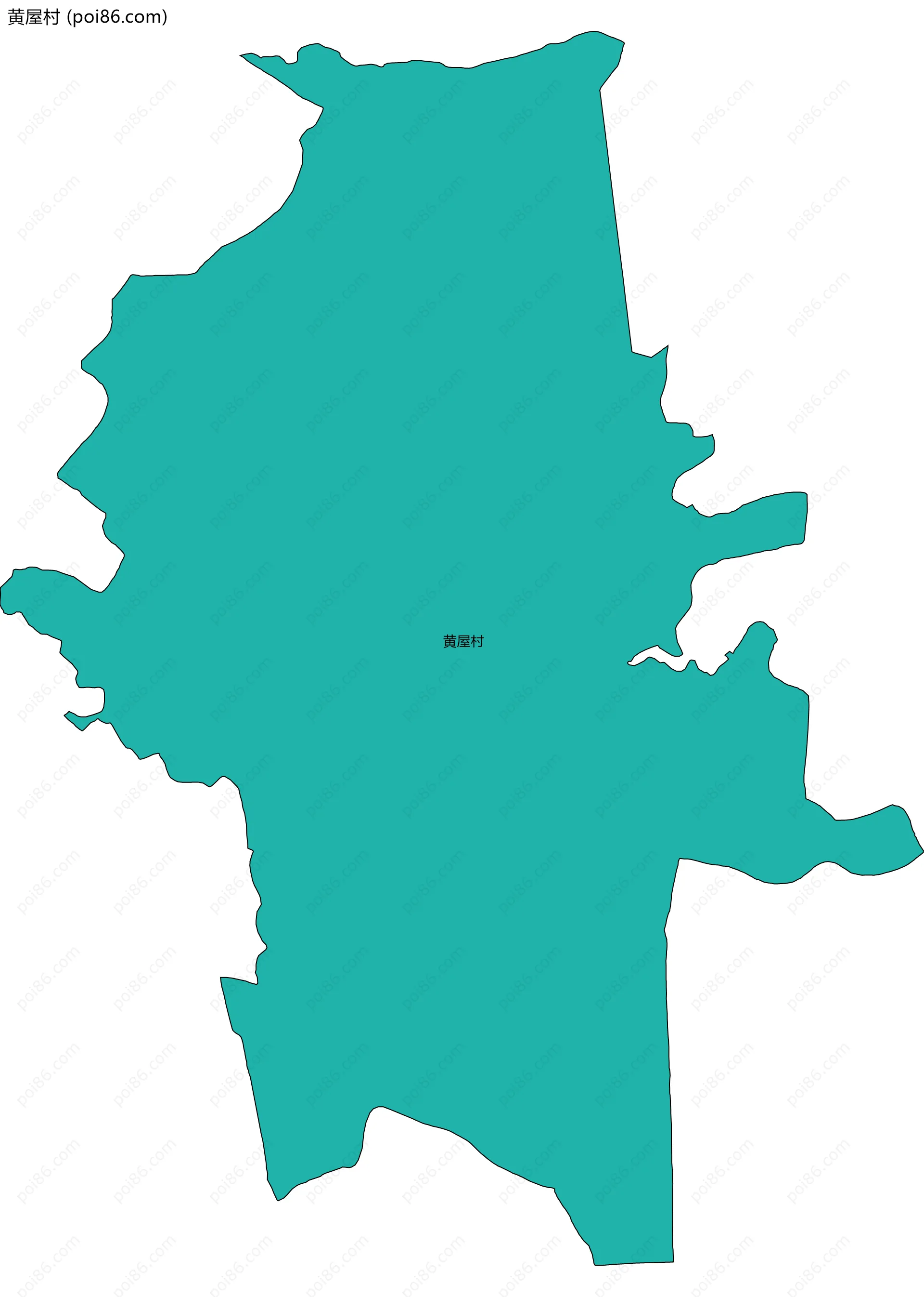 黄屋村边界地图