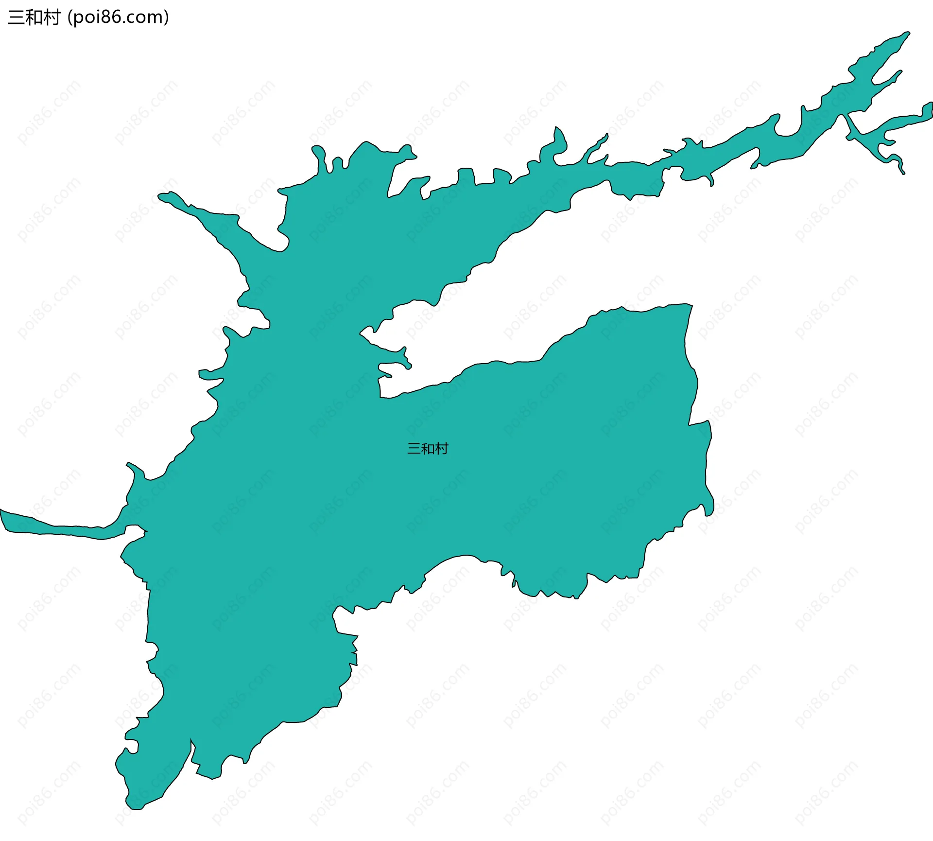 三和村边界地图