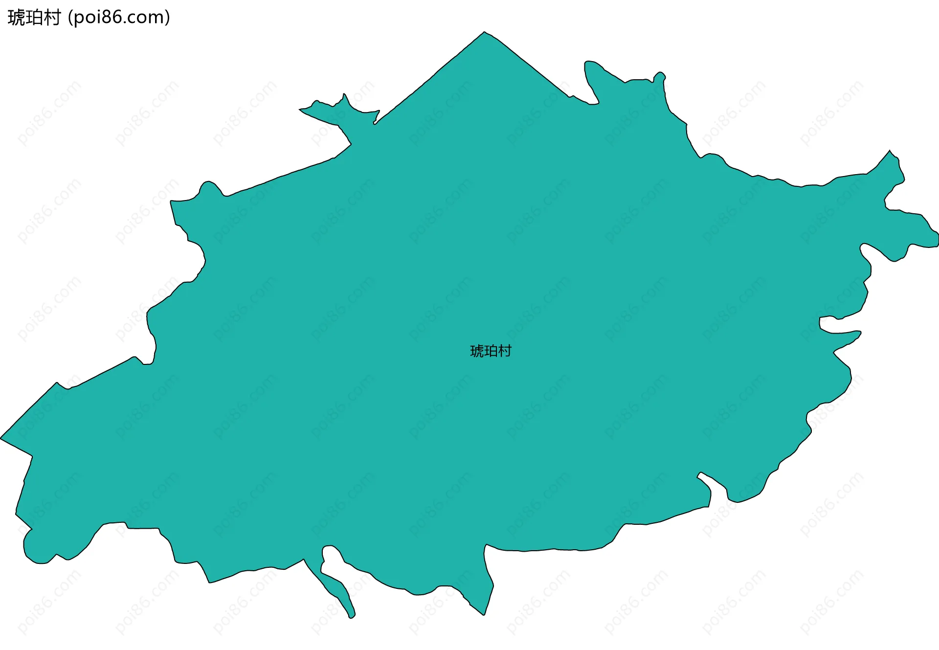 琥珀村边界地图