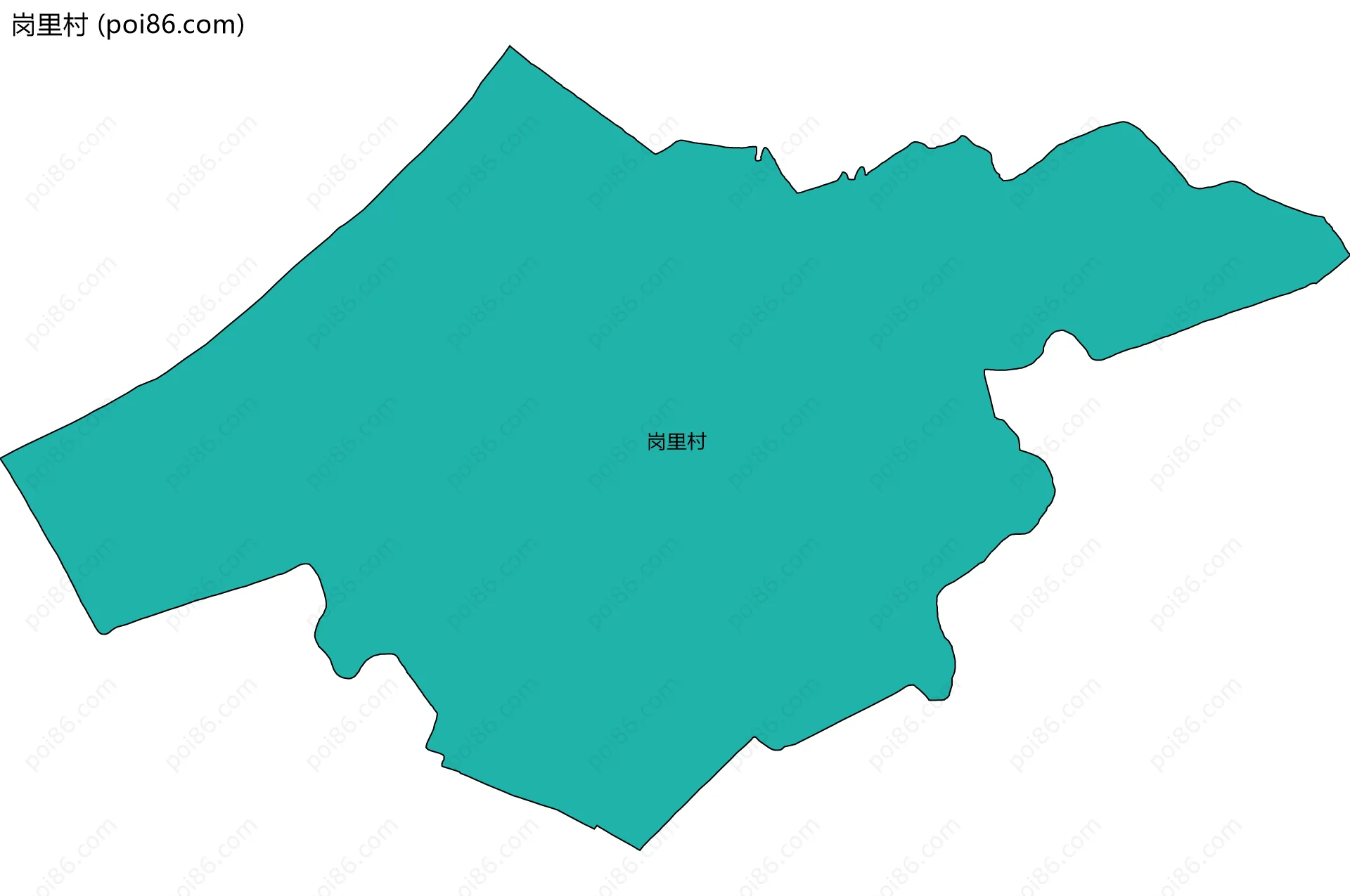 岗里村边界地图