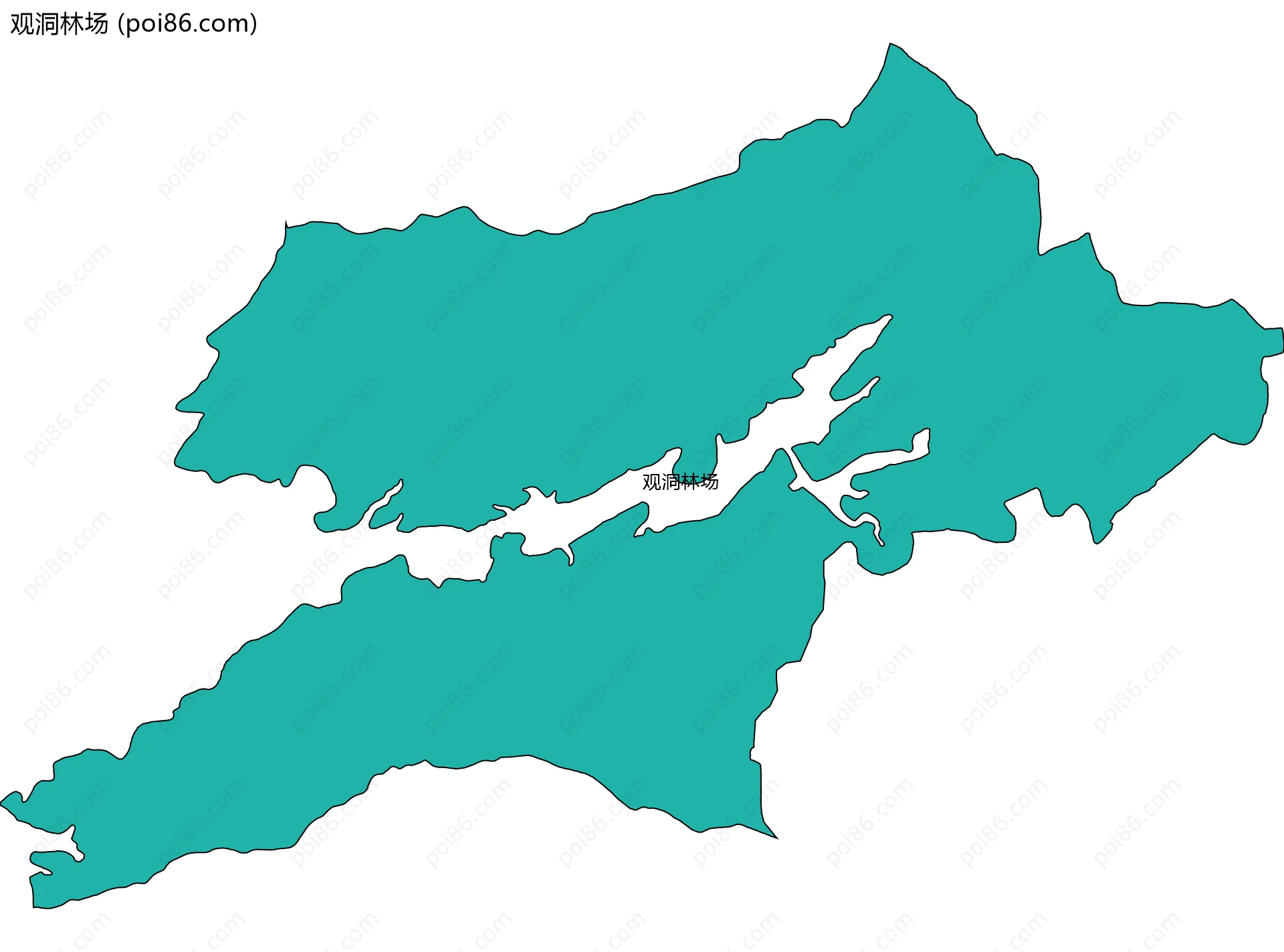 观洞林场边界地图