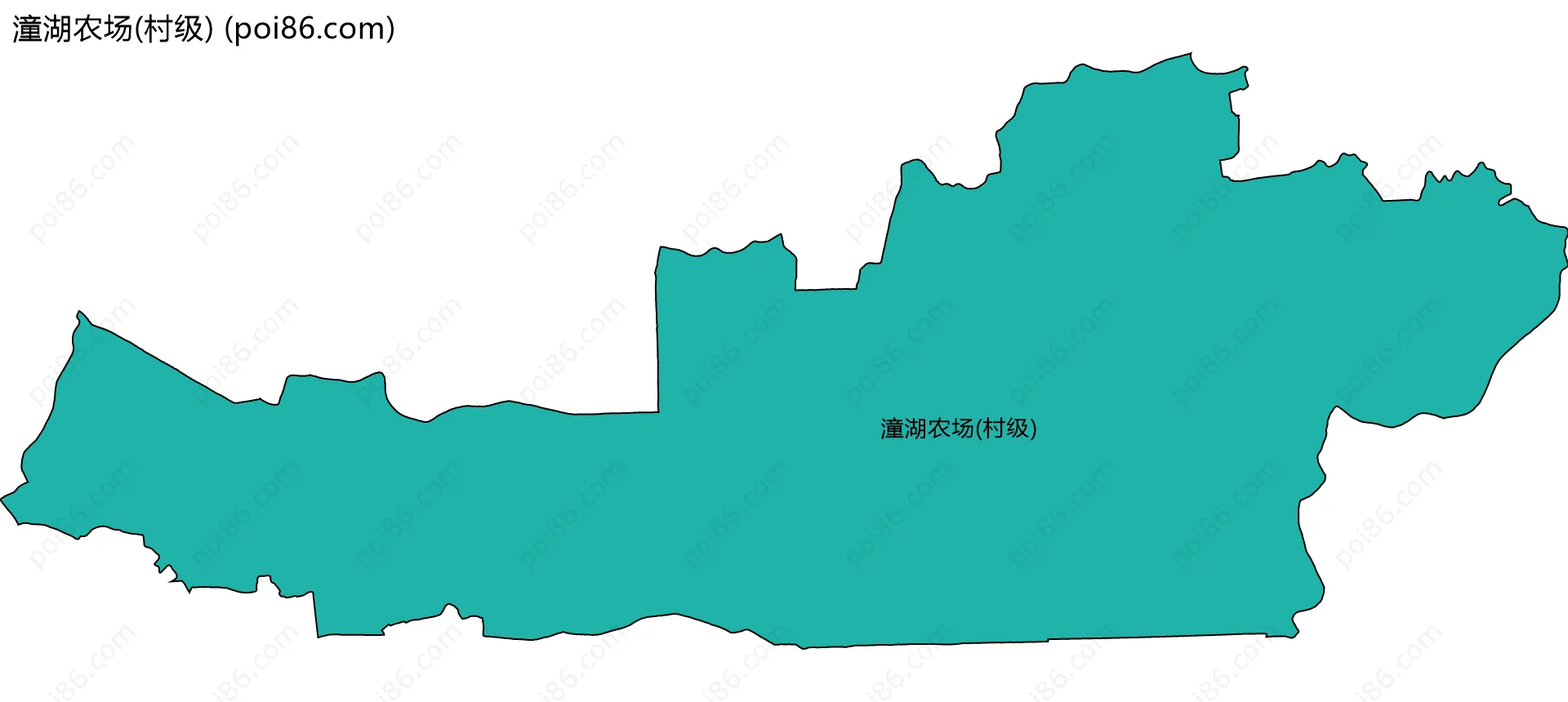 潼湖农场(村级)边界地图