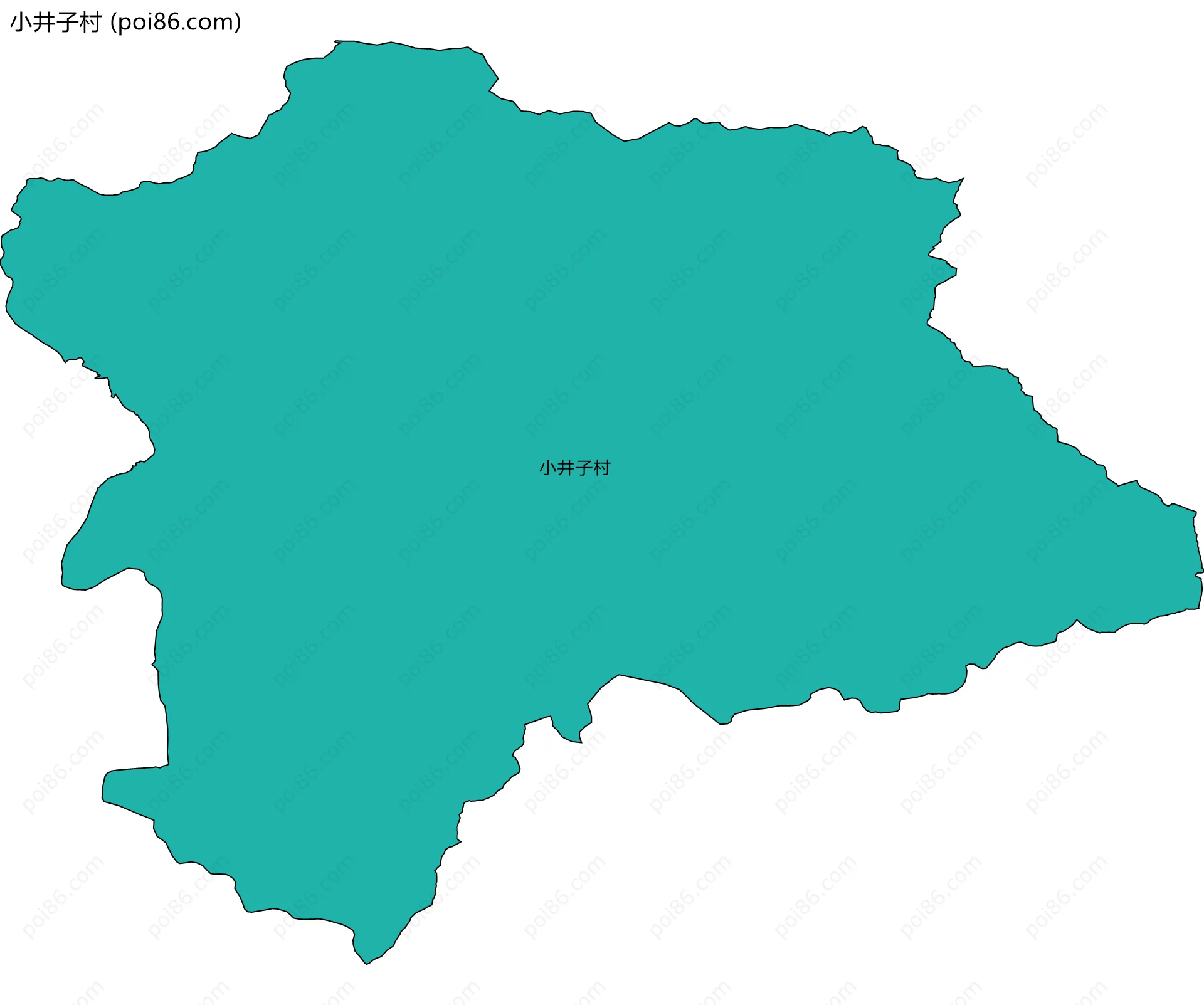 小井子村边界地图