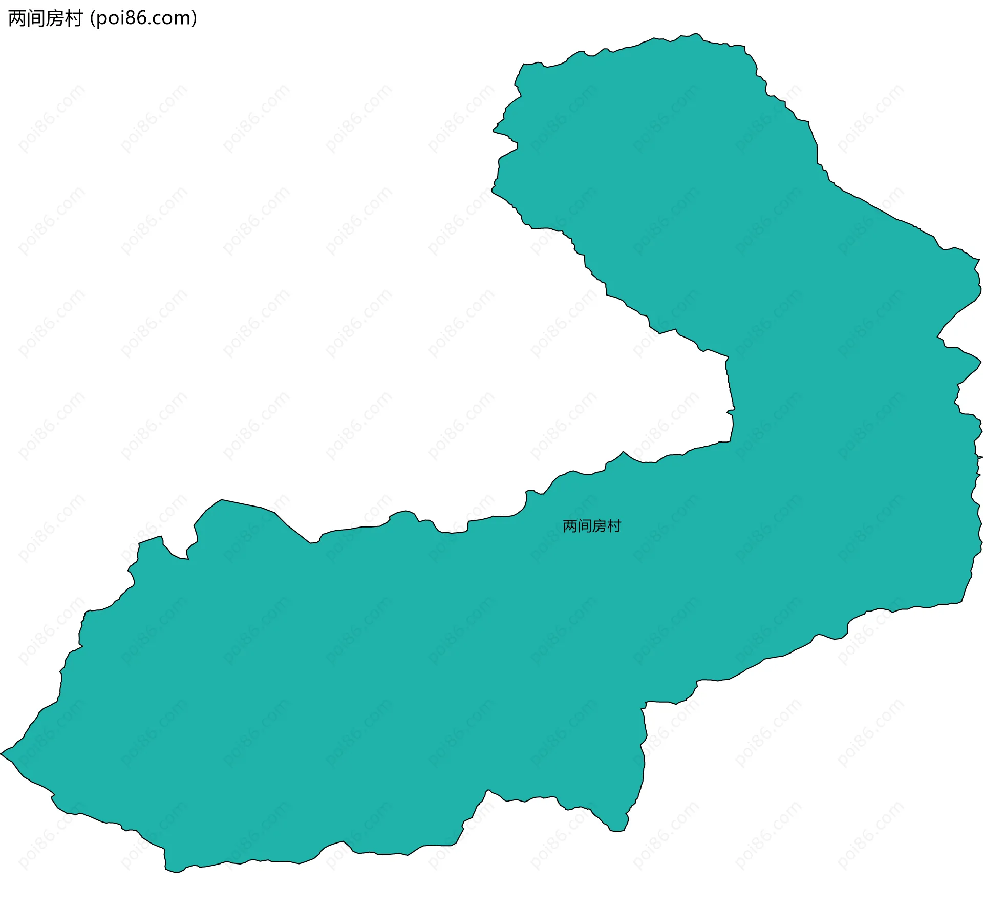 两间房村边界地图