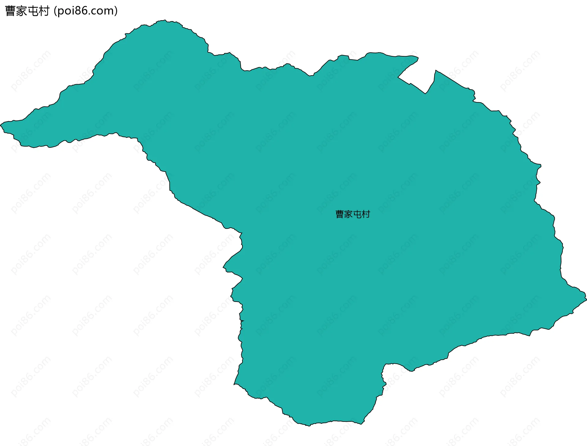 曹家屯村边界地图