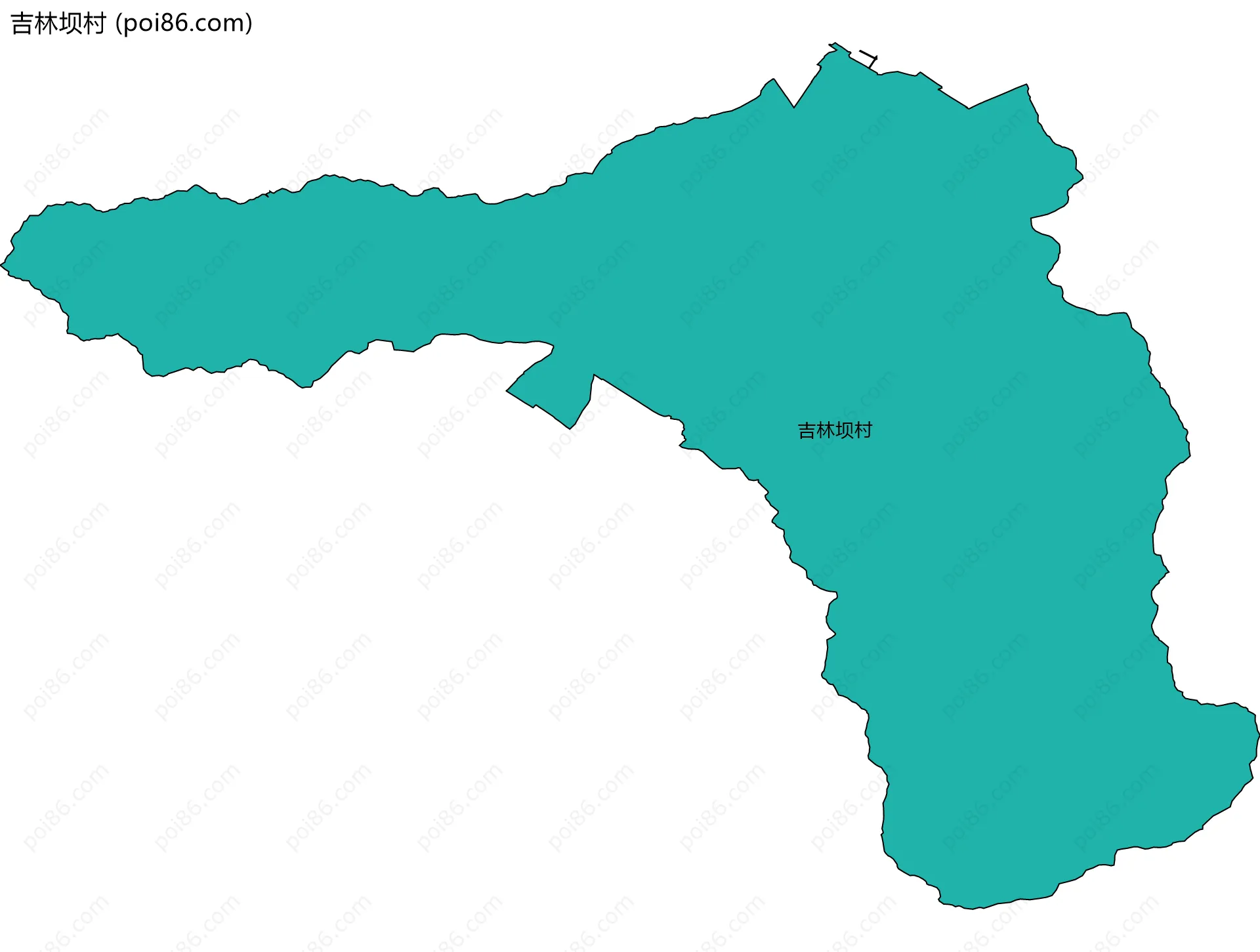 吉林坝村边界地图