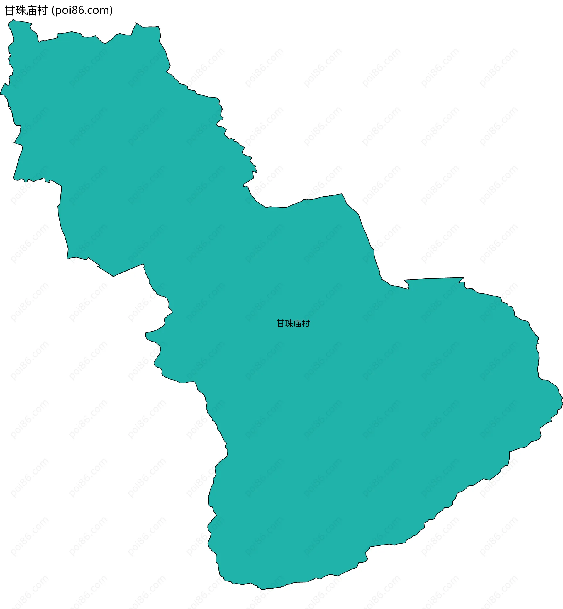 甘珠庙村边界地图