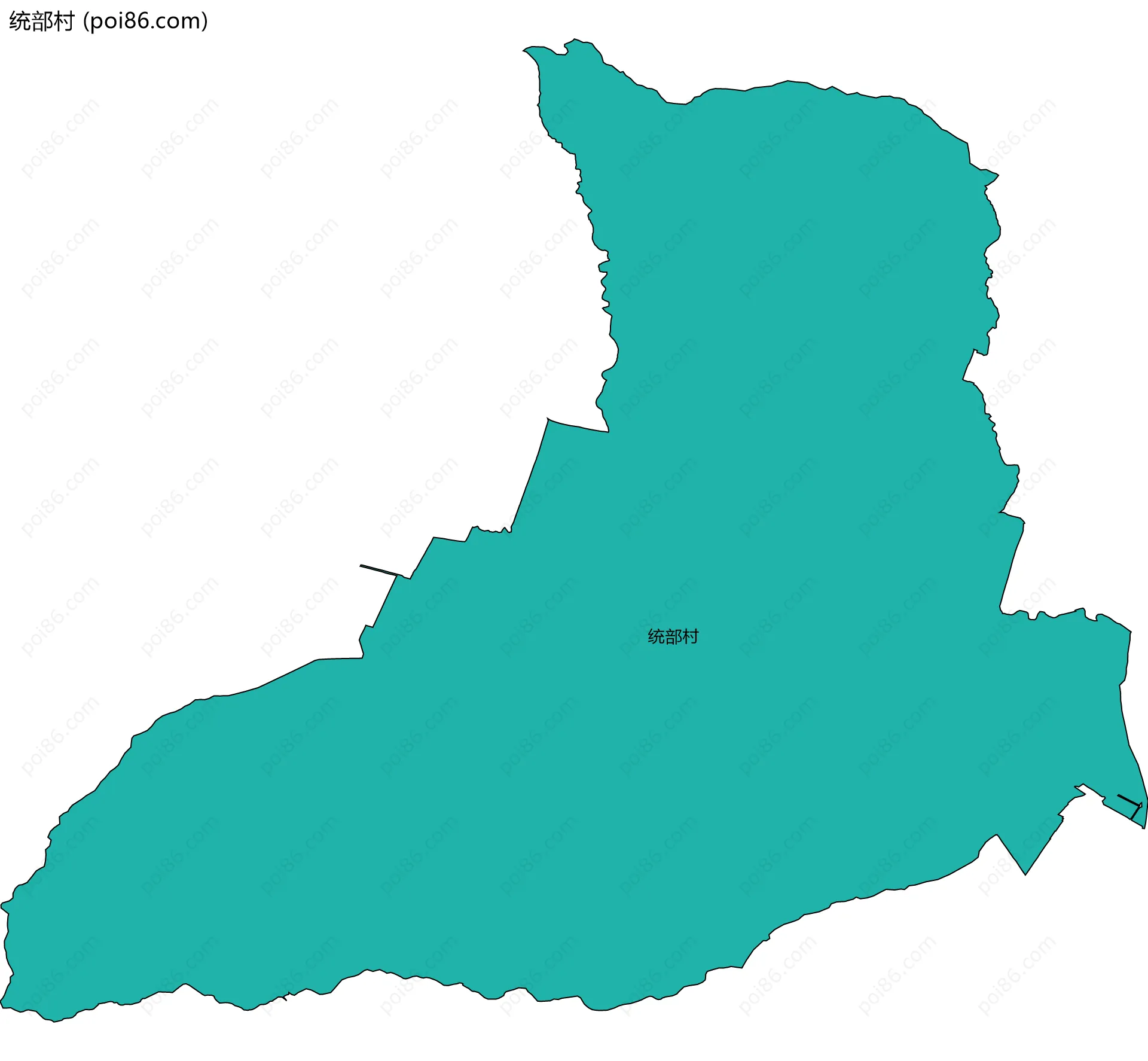 统部村边界地图