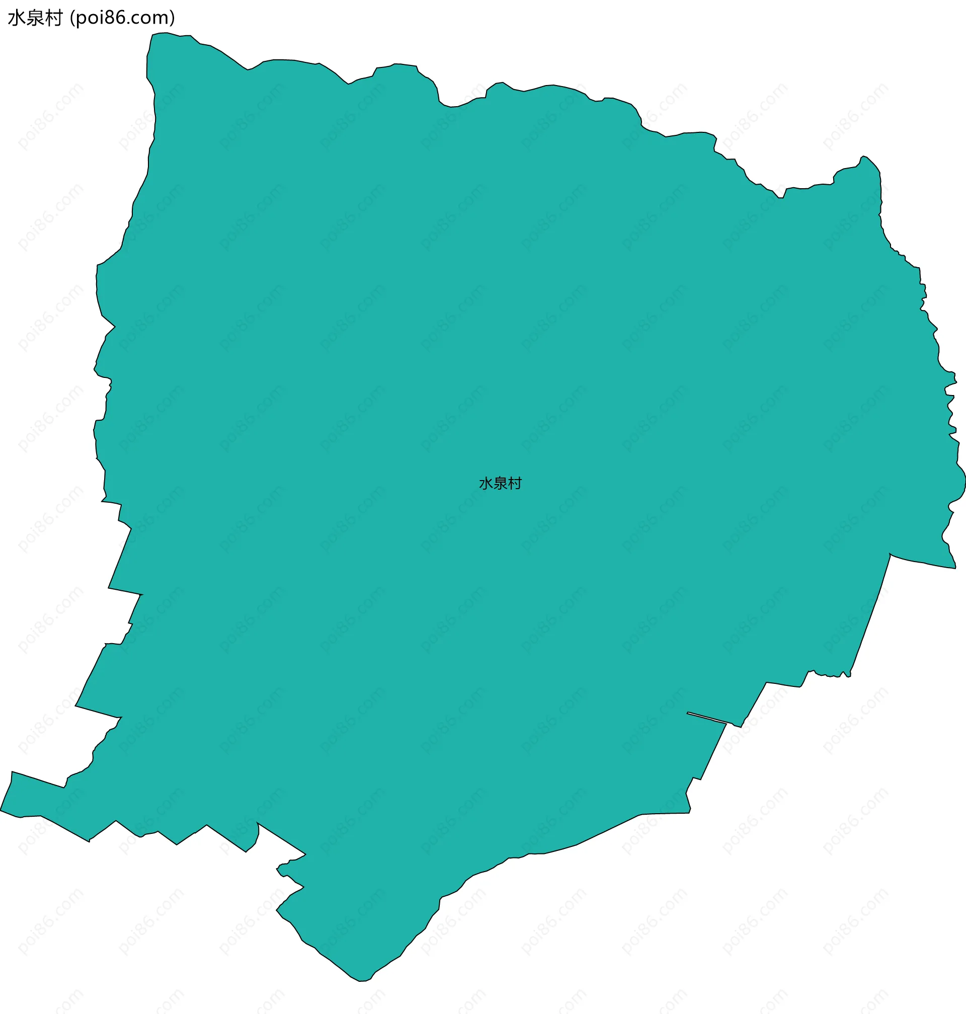 水泉村边界地图