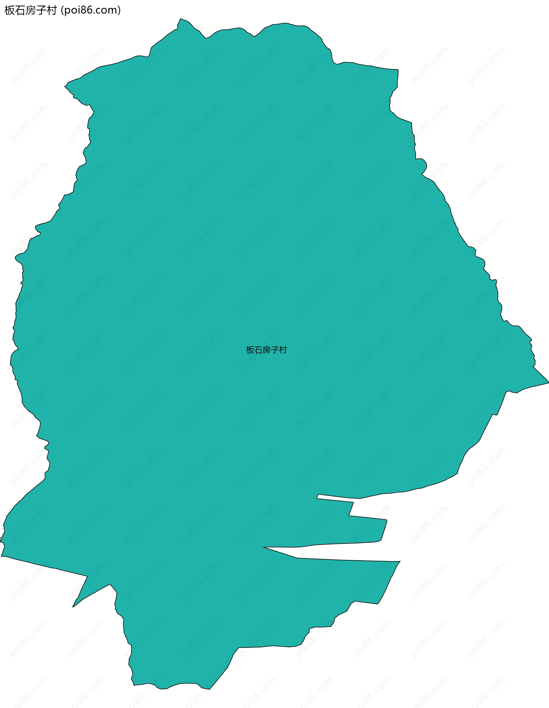 板石房子村边界地图