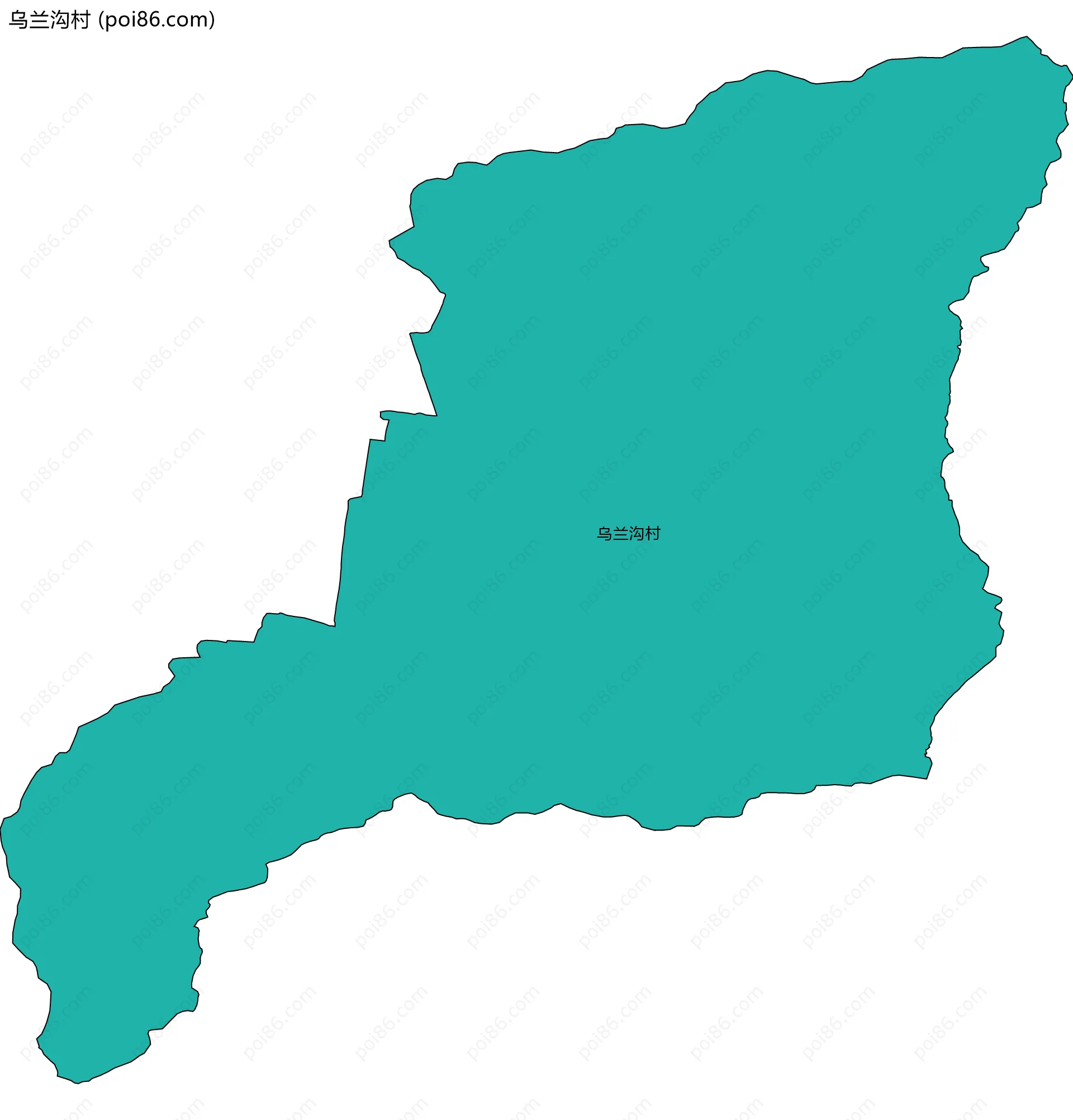 乌兰沟村边界地图