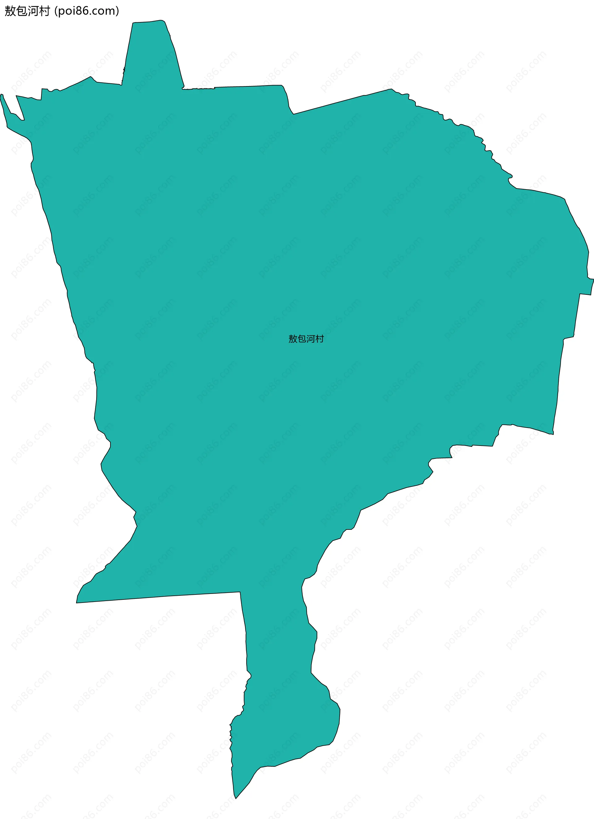 敖包河村边界地图