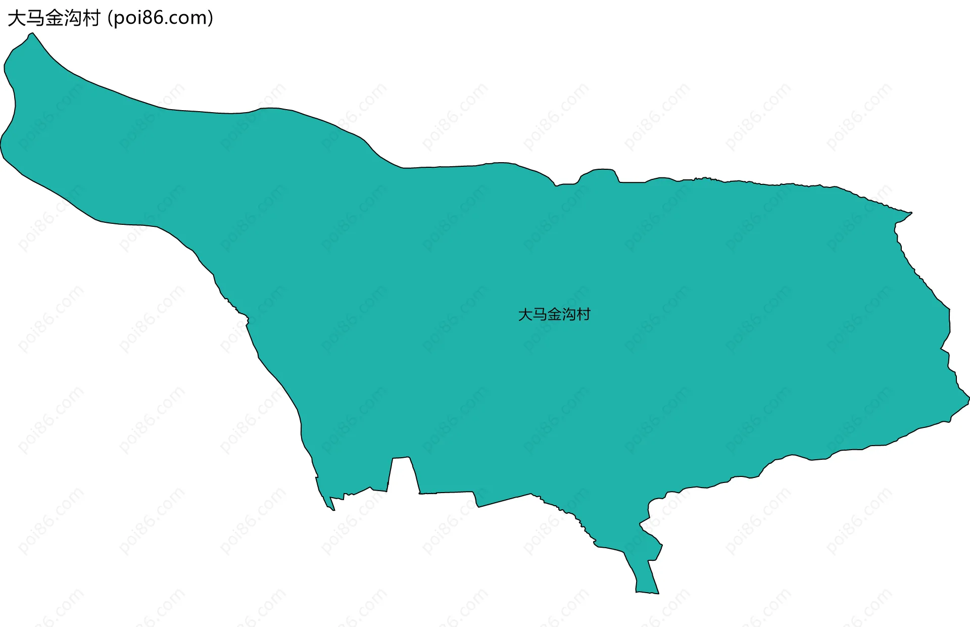 大马金沟村边界地图