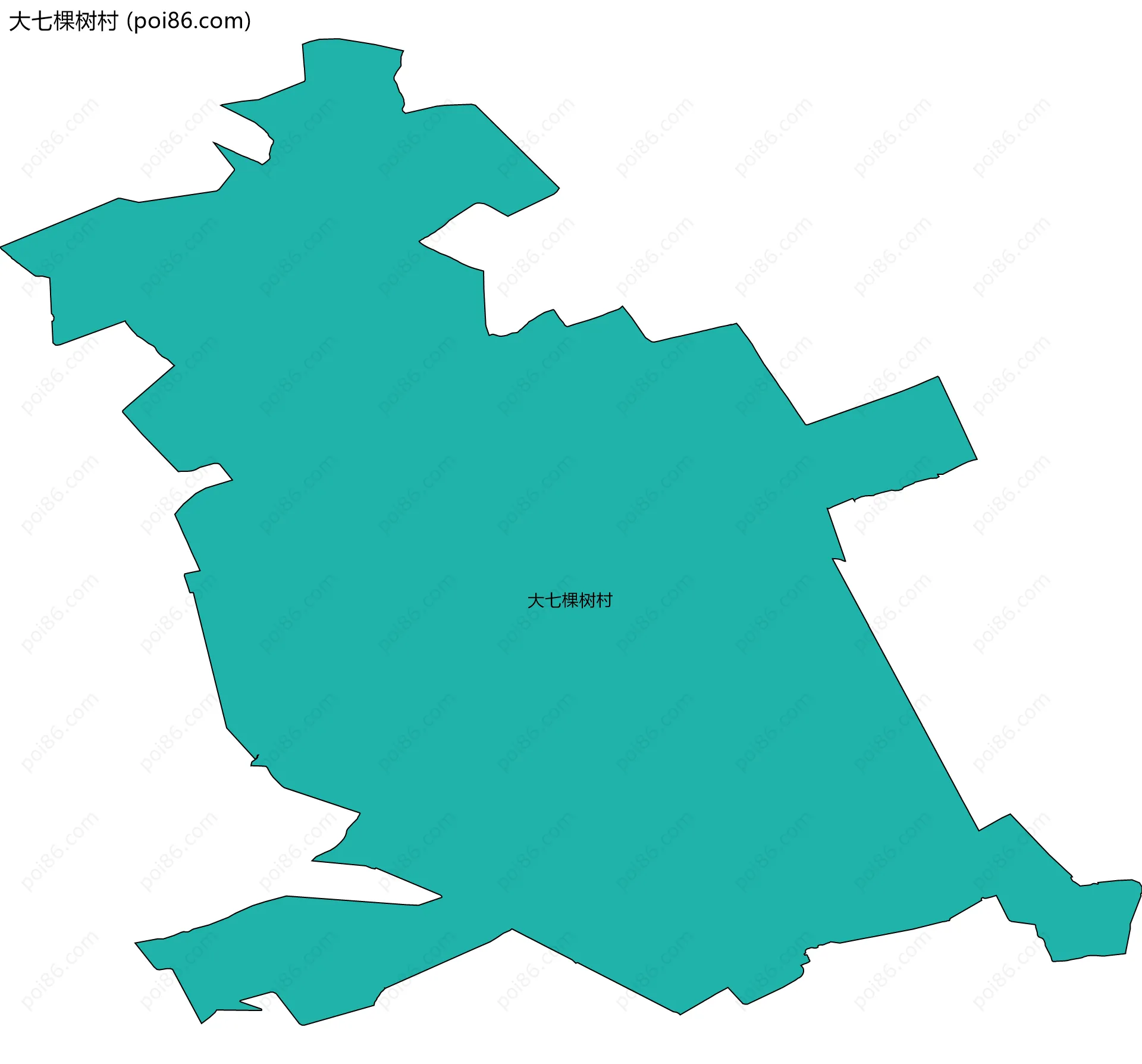 大七棵树村边界地图