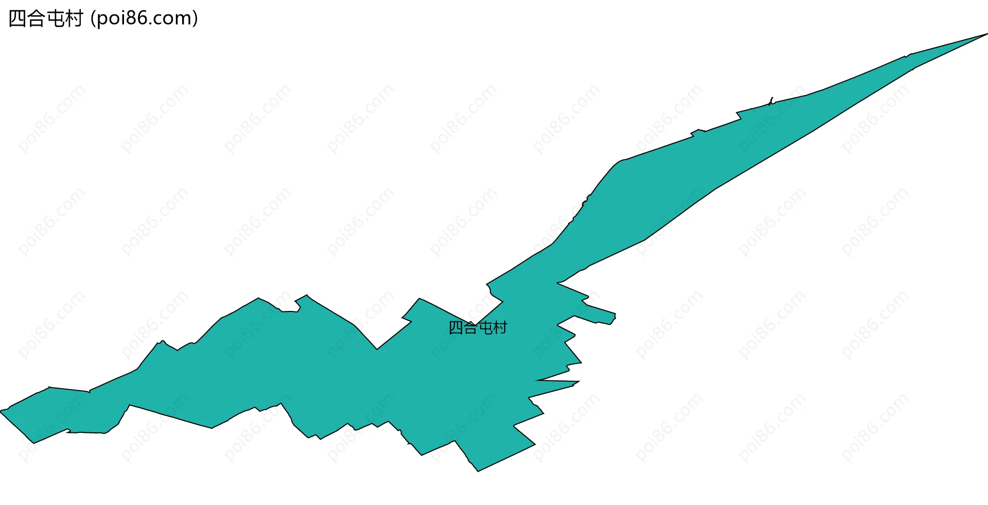 四合屯村边界地图