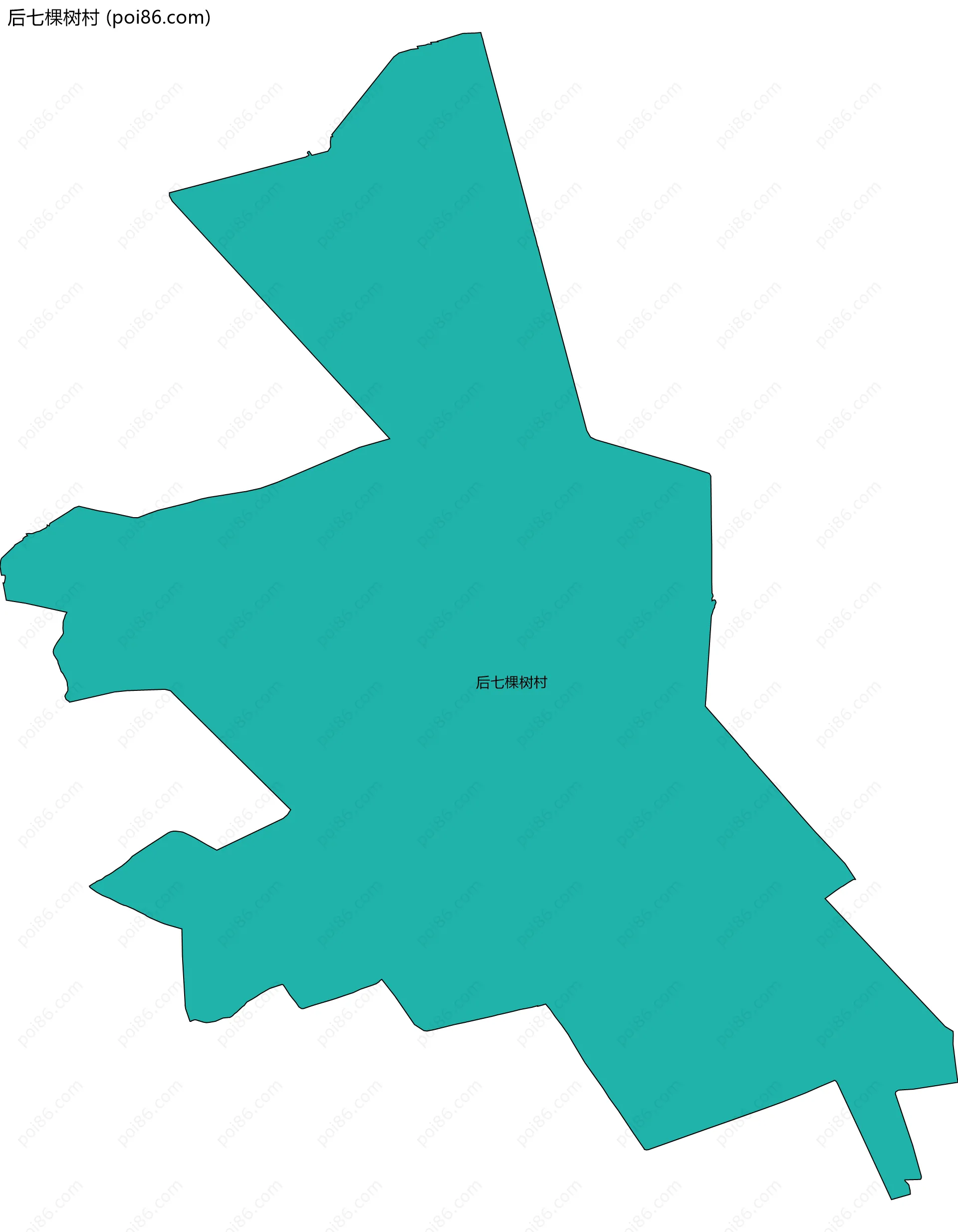 后七棵树村边界地图