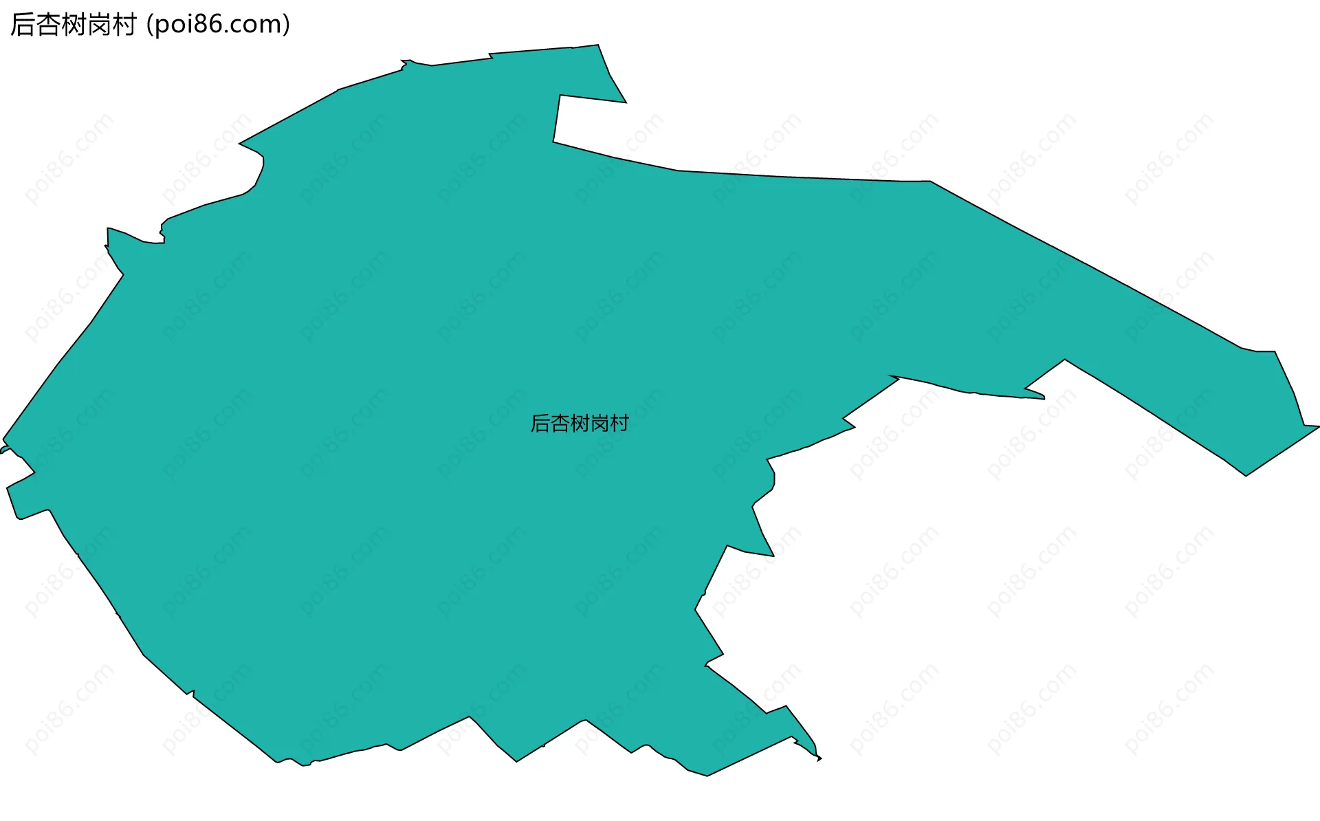 后杏树岗村边界地图