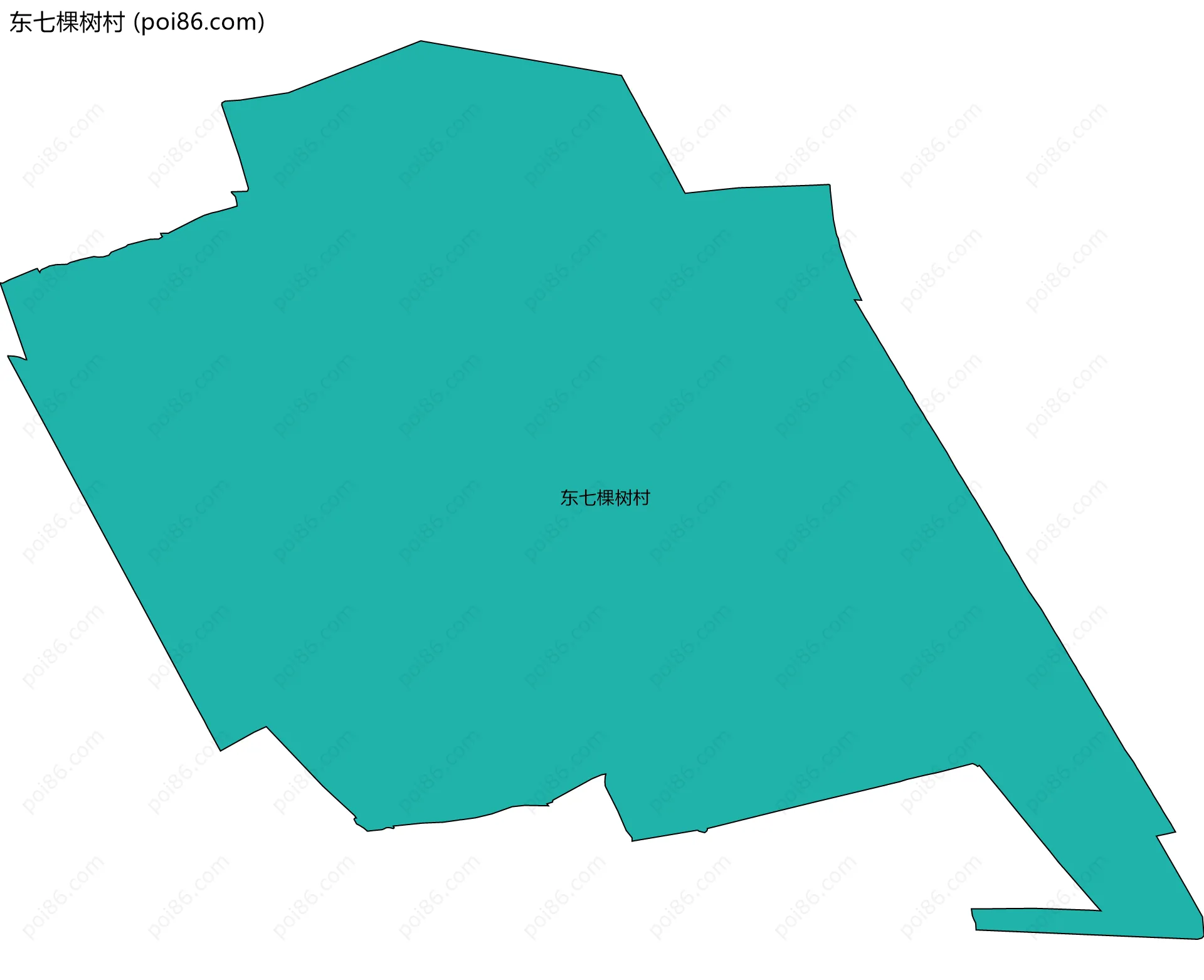 东七棵树村边界地图