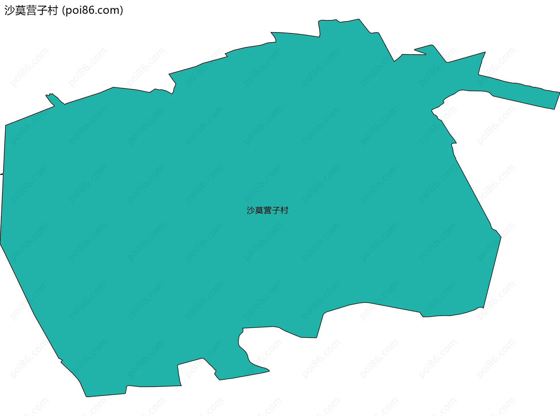 沙莫营子村边界地图