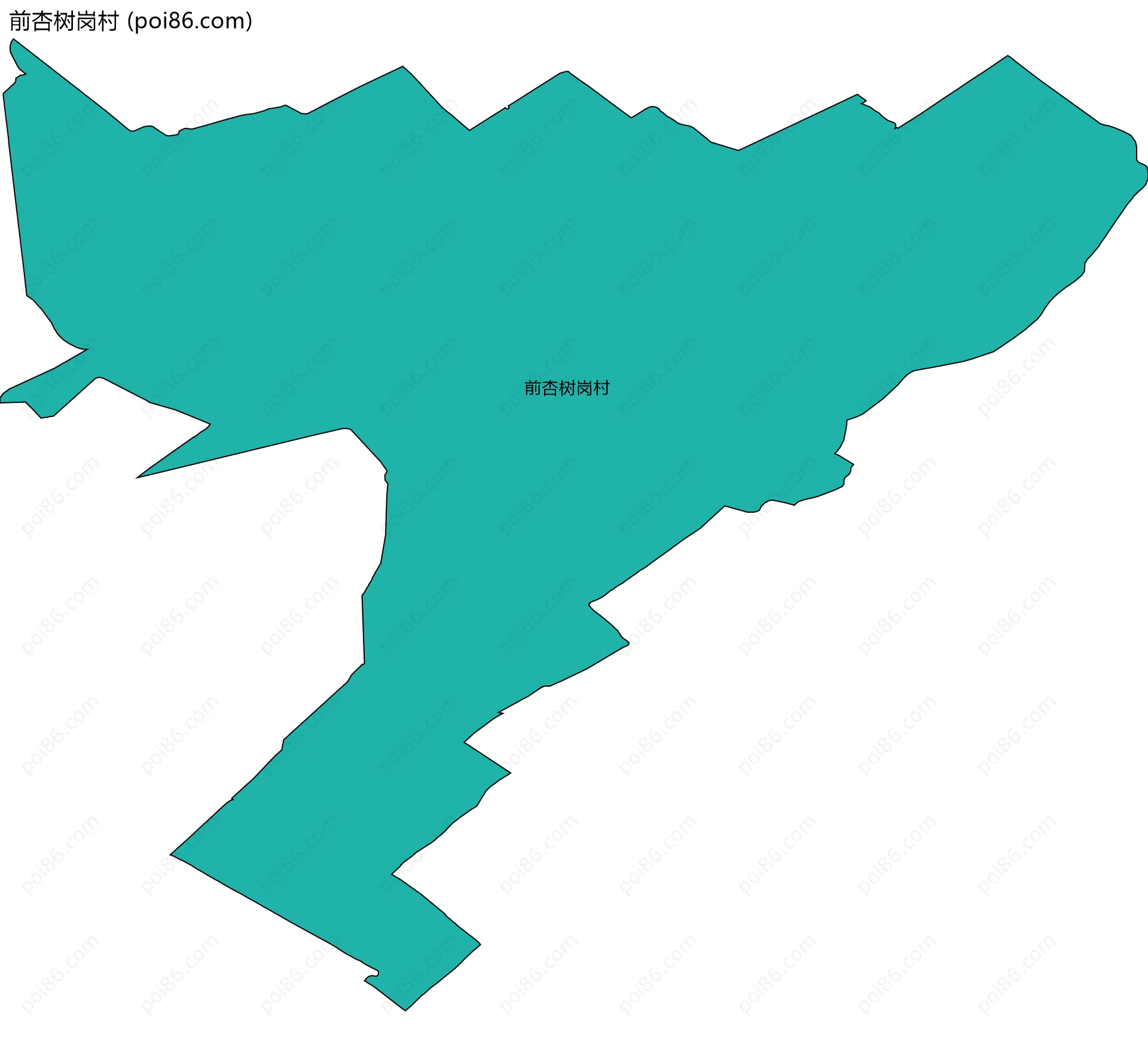 前杏树岗村边界地图