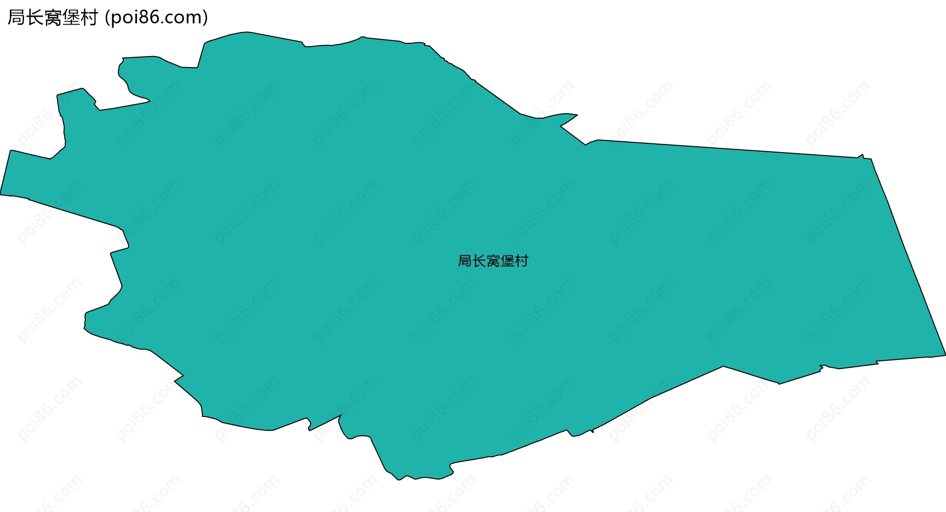 局长窝堡村边界地图