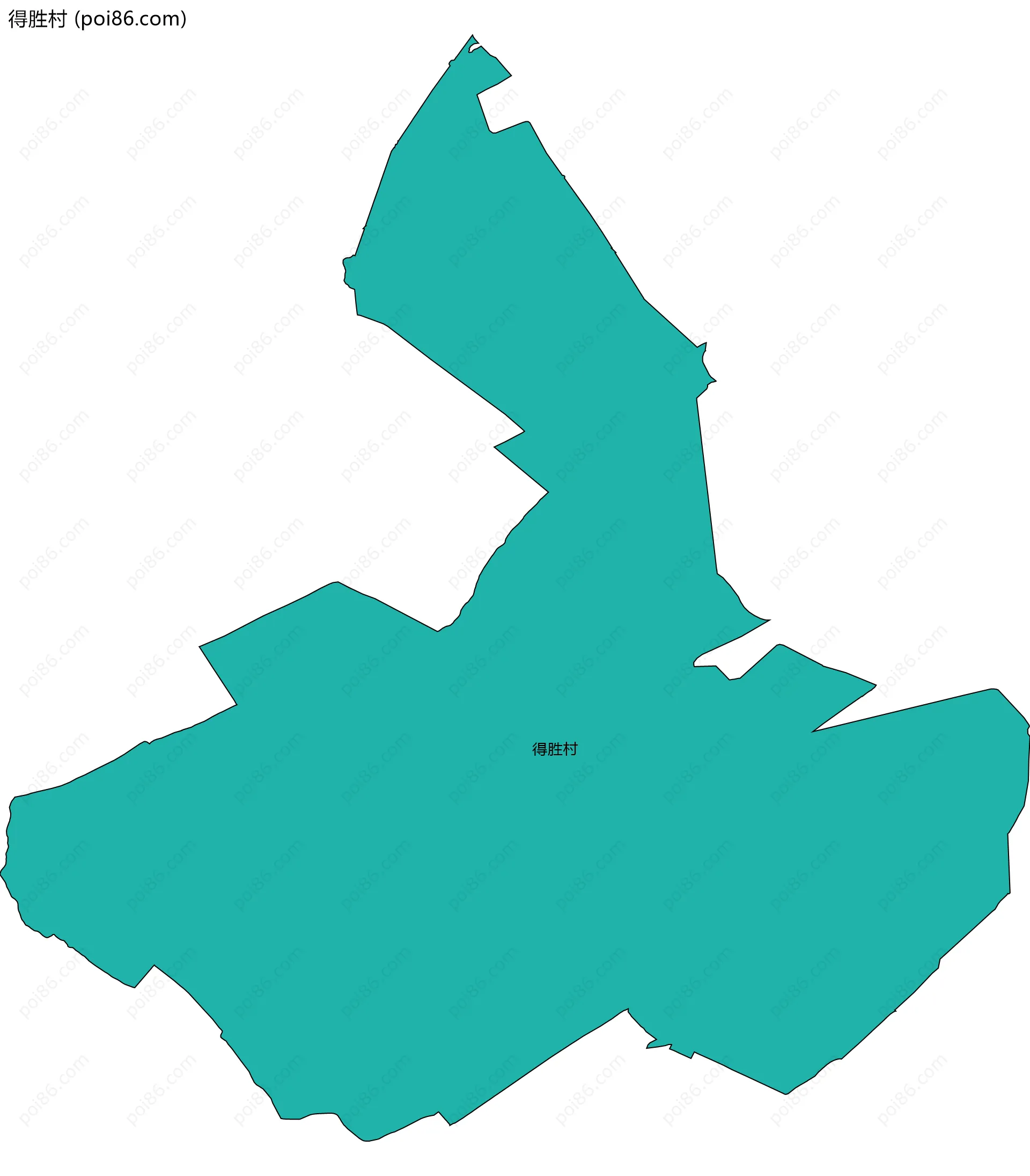 得胜村边界地图