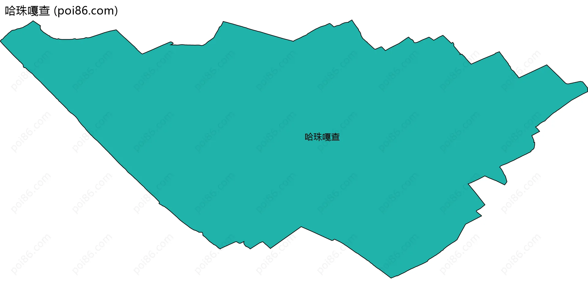 哈珠嘎查边界地图