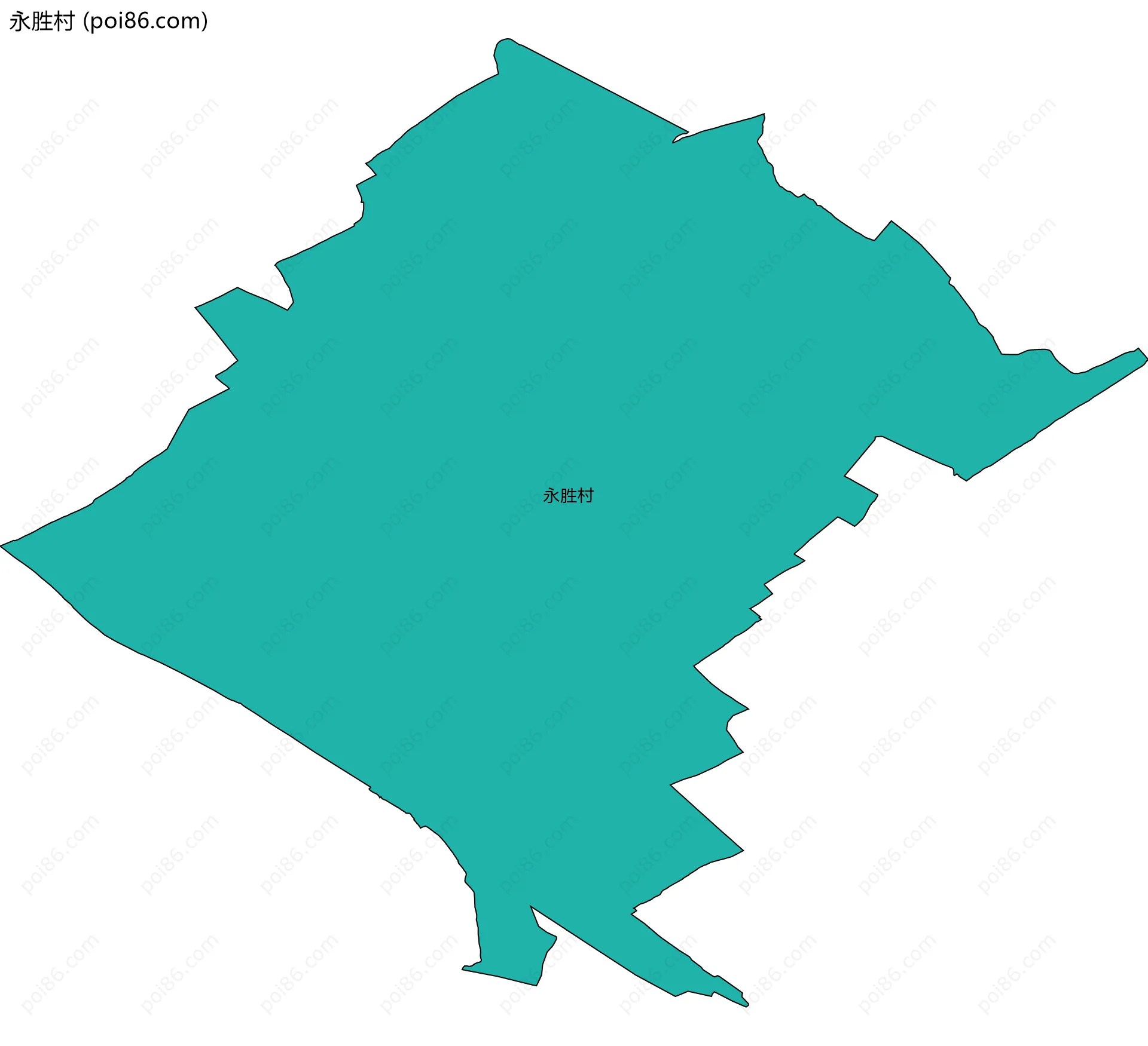 永胜村边界地图