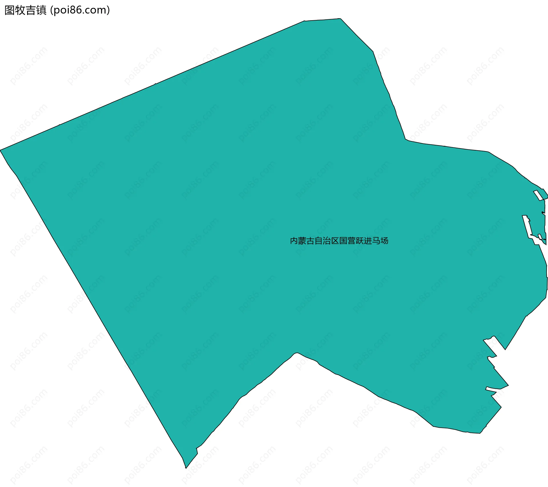 图牧吉镇边界地图(五级行政区划)