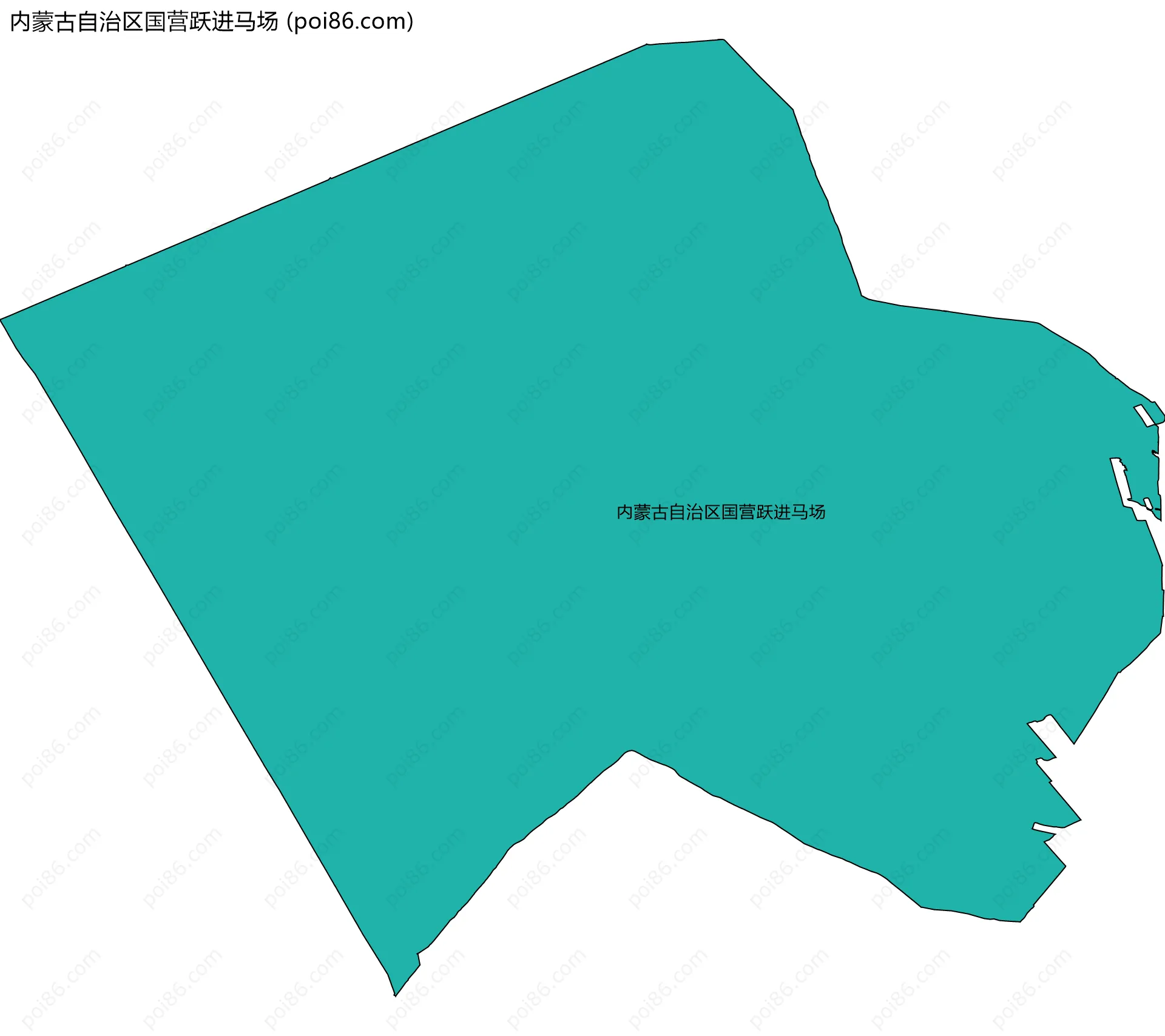 内蒙古自治区国营跃进马场边界地图