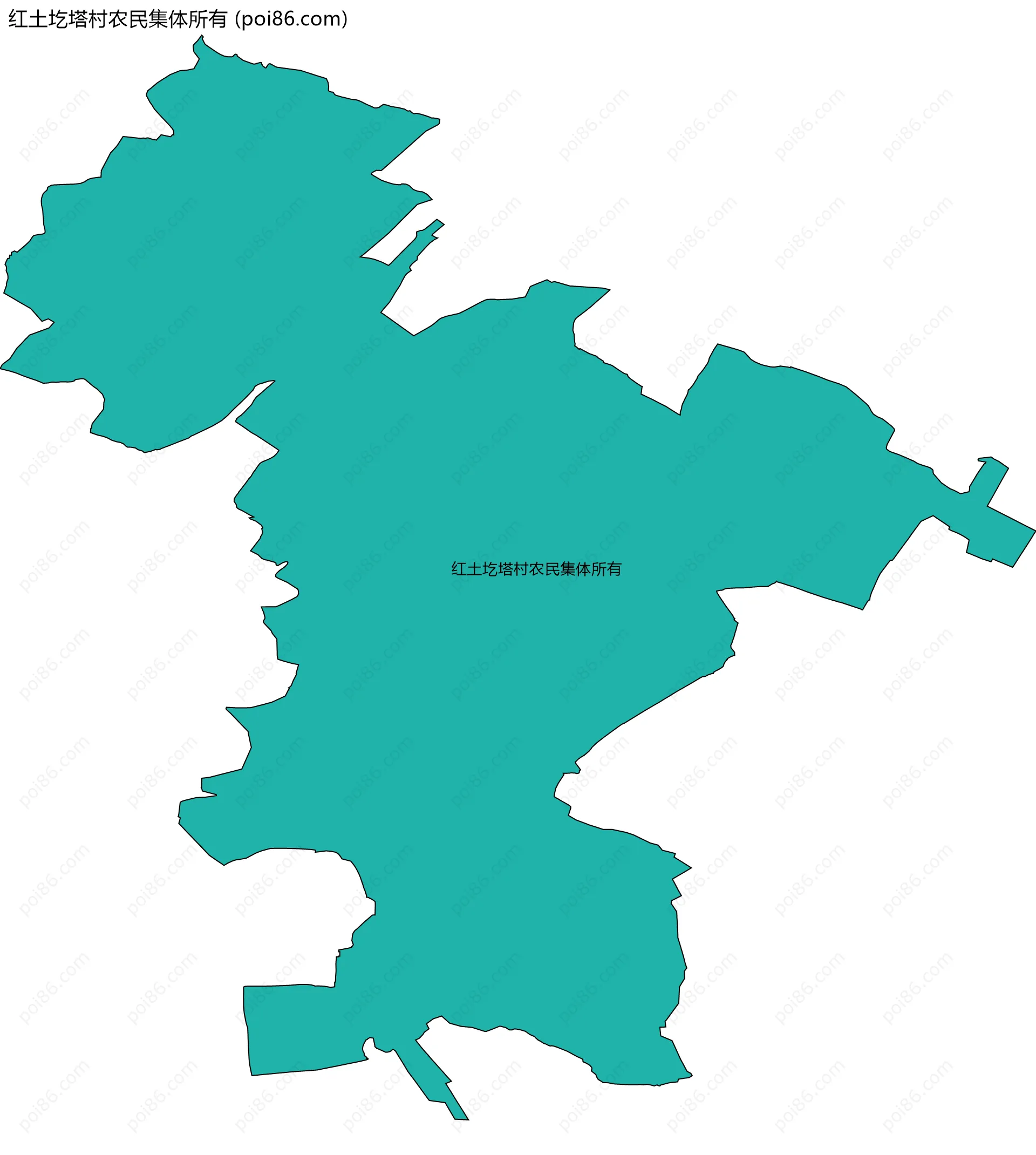 红土圪塔村农民集体所有边界地图